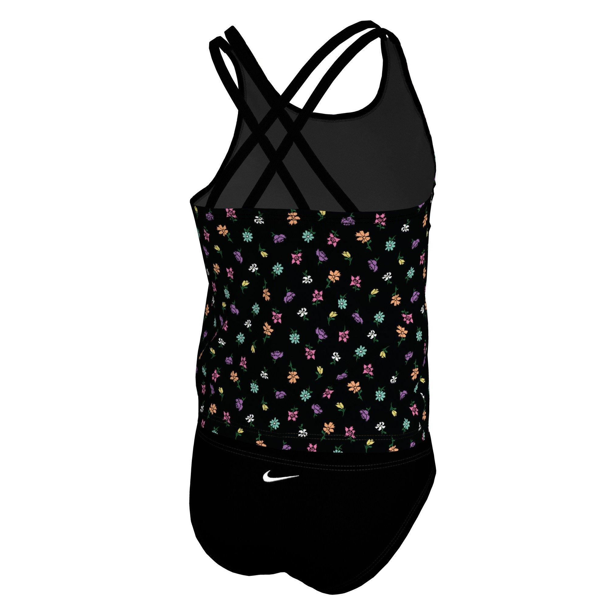 Nike Swim Crafted Blooms Spiderback Big Girls' Tankini Swimsuit Set