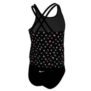 Nike Big Girls' Swim Crafted Blooms Spiderback Tankini Swimsuit Set