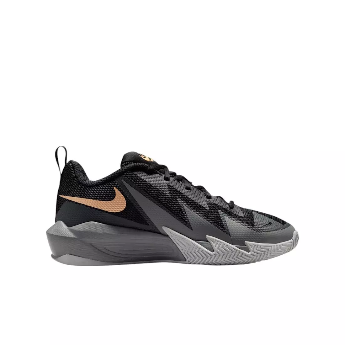 Nike S.T. Dynamite "Black/Wolf Grey/Smoke Grey/Metallic Gold" Grade School Boys' Basketball Shoe - BLACK/GREY/GREY/GOLD