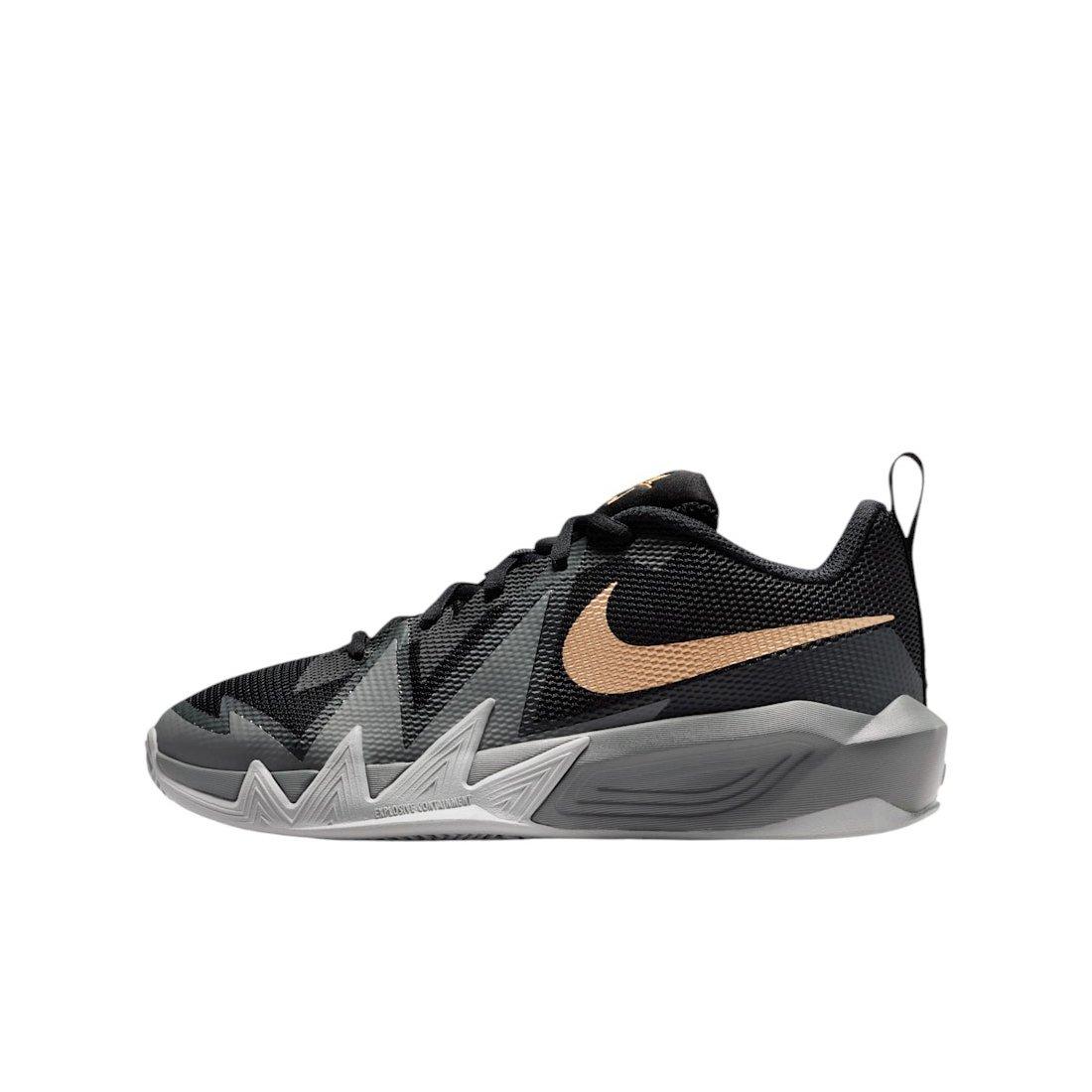 Nike S.T. Dynamite "Black/Wolf Grey/Smoke Grey/Metallic Gold" Grade School Boys' Basketball Shoe - BLACK/GREY/GREY/GOLD
