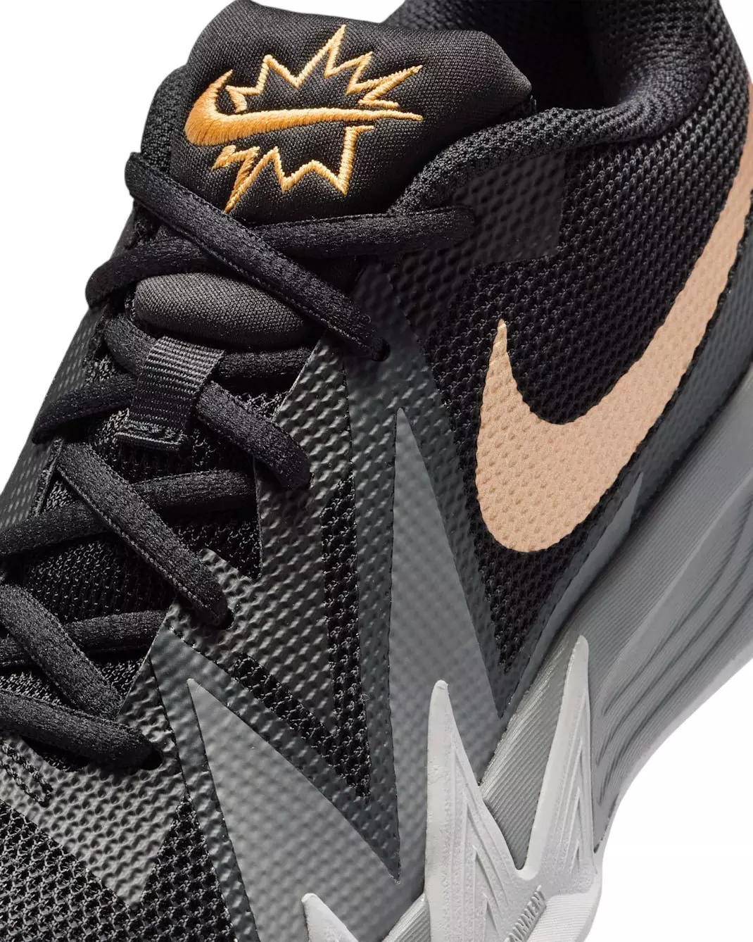 Nike S.T. Dynamite "Black/Wolf Grey/Smoke Grey/Metallic Gold" Grade School Boys' Basketball Shoe - BLACK/GREY/GREY/GOLD
