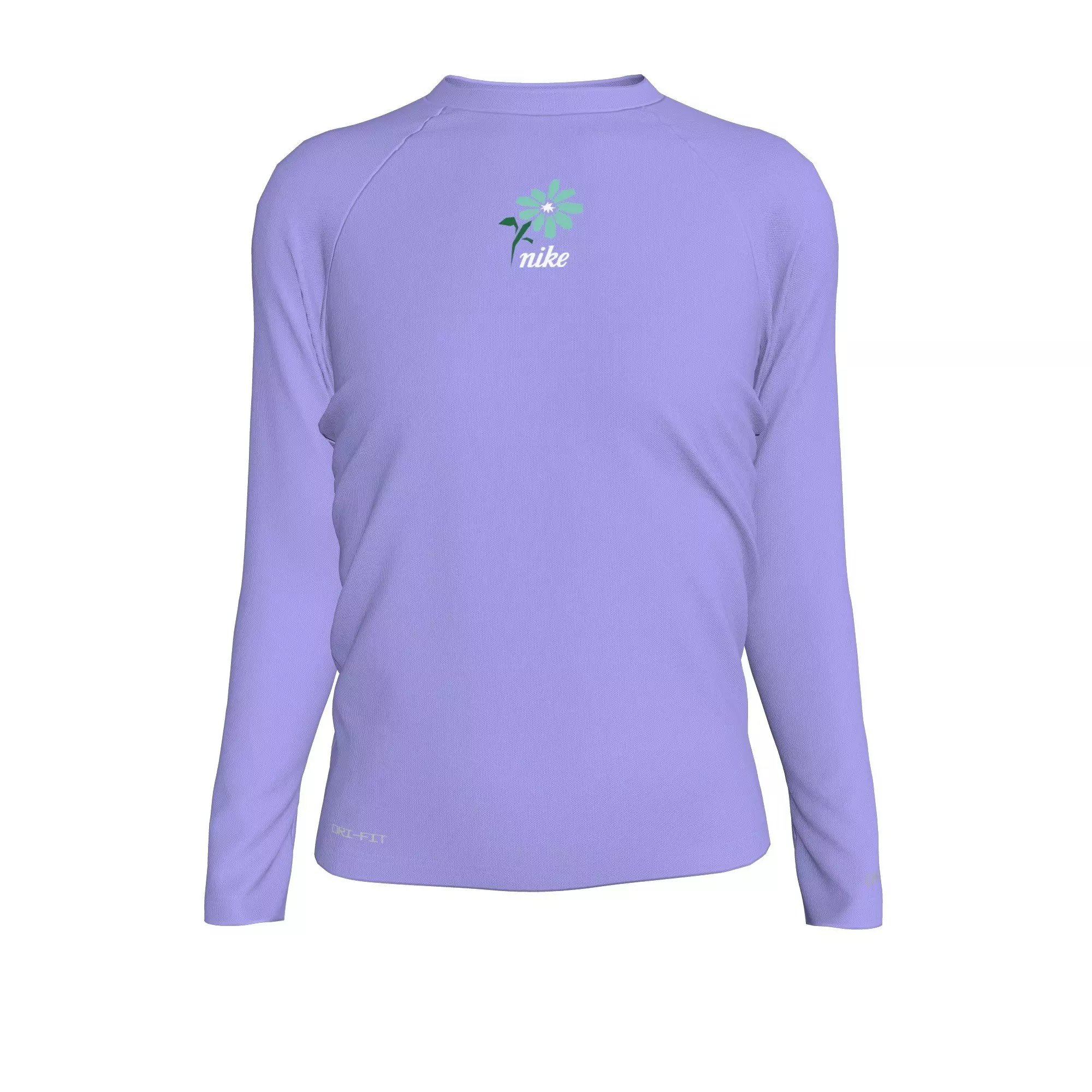 Nike Big Girls' Swim Hydroguard Dri-FIT UV Long Sleeve Swim Top - PURPLE