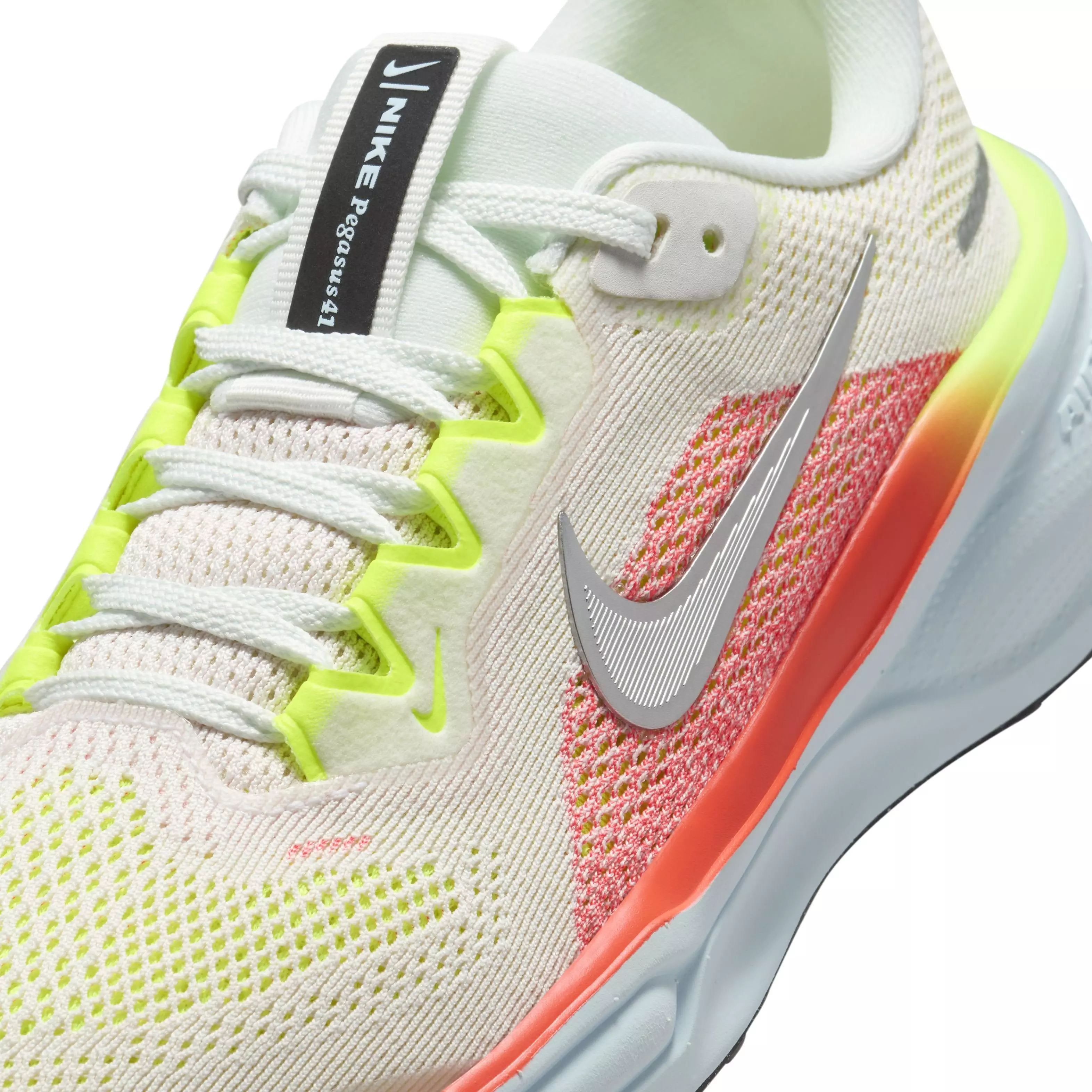 Nike Pegasus 41 "Summit White/Bright Crimson/Glacier Blue/Chrome" Grade School Boys' Running Shoe - WHITE/CRIMSON/BLUE/CHROME