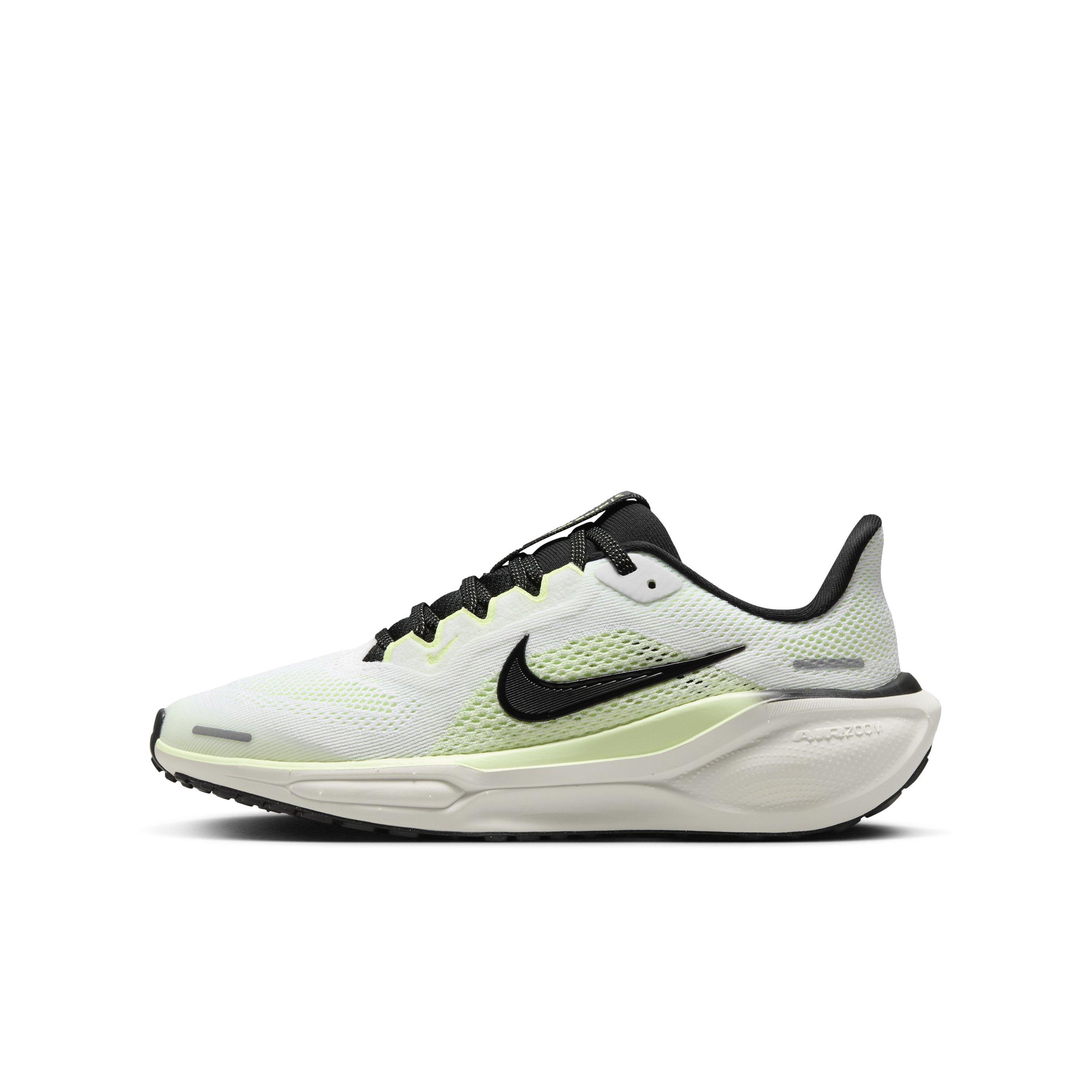 Nike Pegasus 41 Grade School Boys' "White/Barely Volt/Vintage Green/Black" Running Shoe