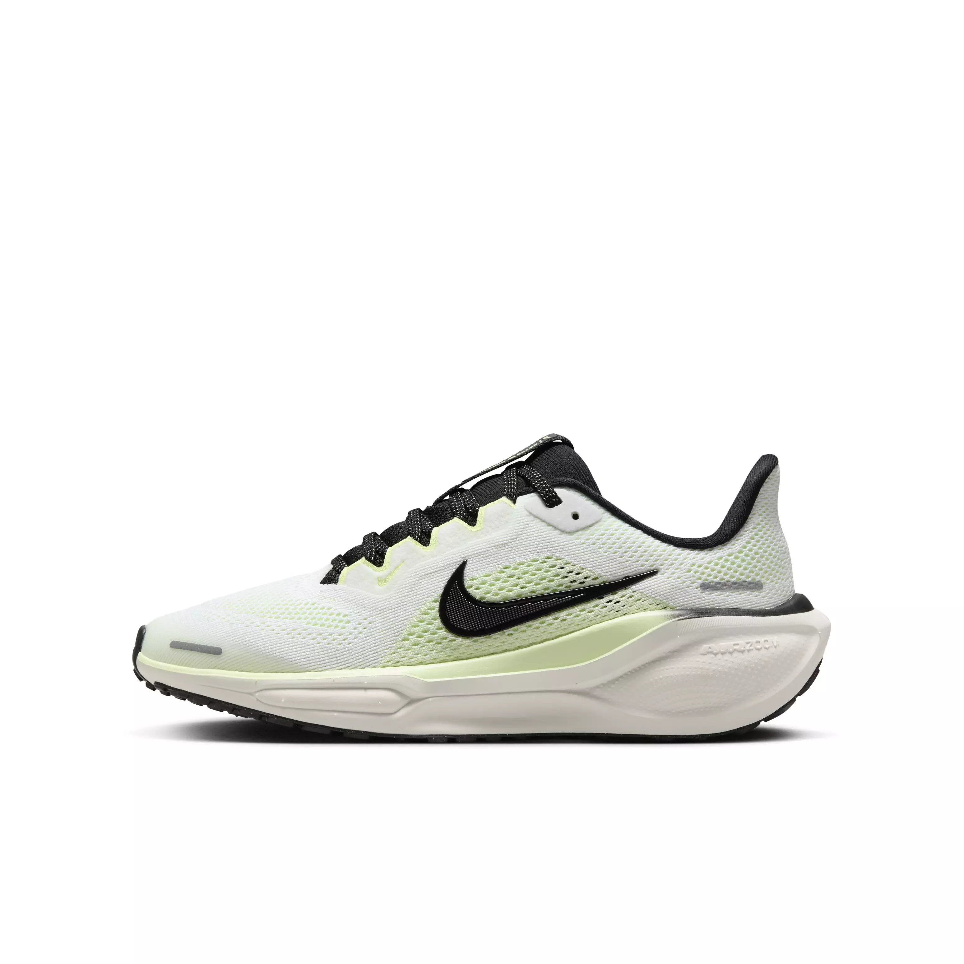 Nike Pegasus 41 "White/Barely Volt/Vintage Green/Black" Grade School Boys' Running Shoe - WHITE/VOLT/GREEN/BLACK