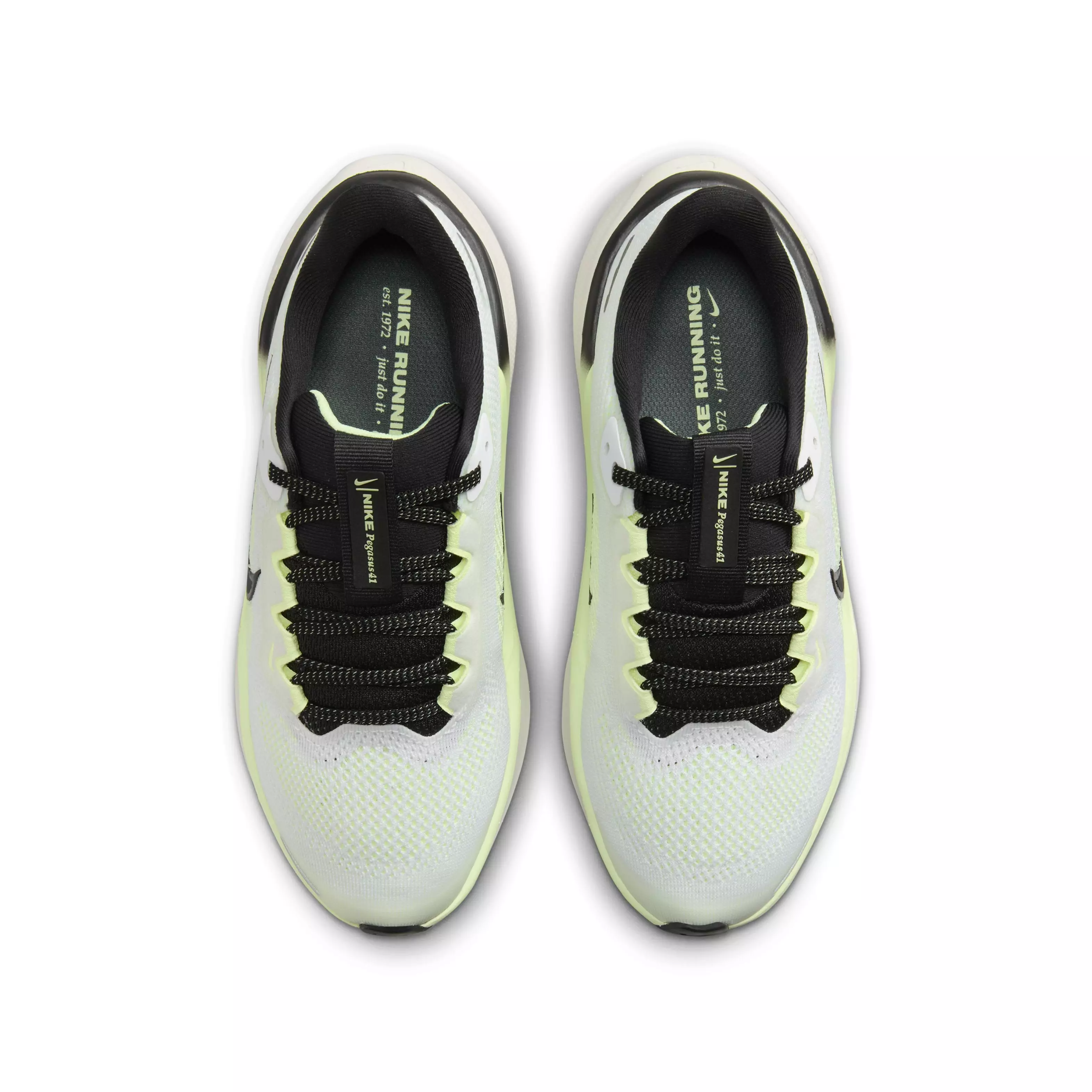 Nike Pegasus 41 "White/Barely Volt/Vintage Green/Black" Grade School Boys' Running Shoe - WHITE/VOLT/GREEN/BLACK