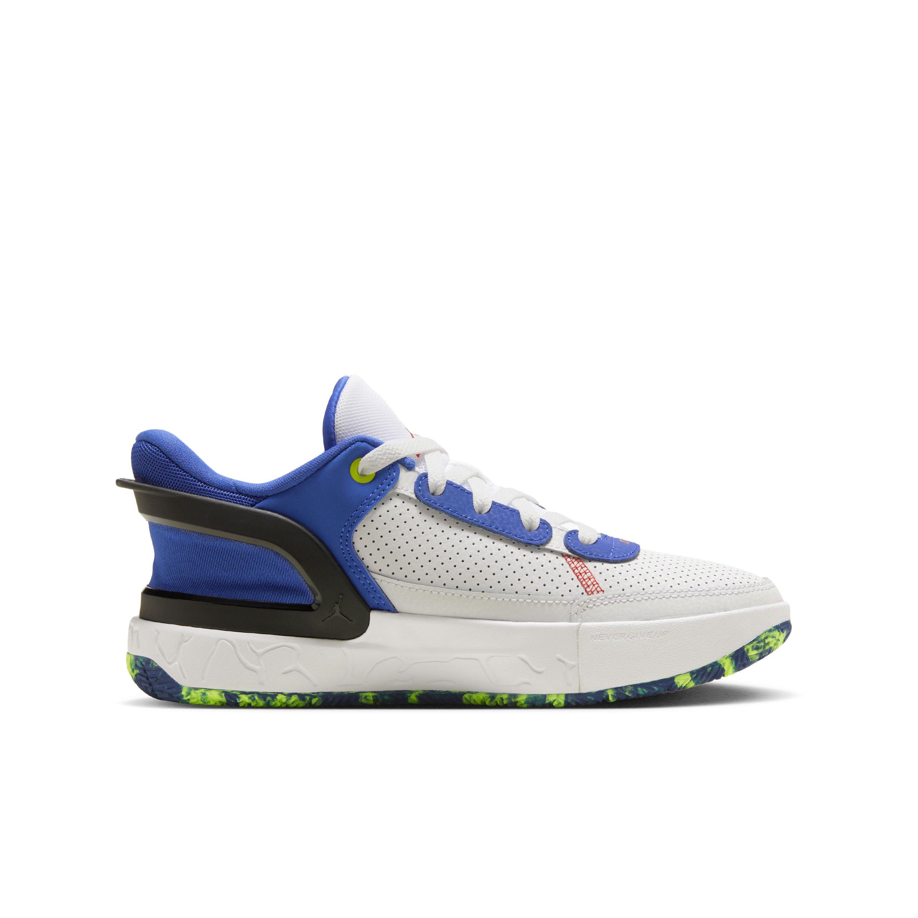 Jordan DAY1 EO "White/Storm Blue/Treasure Blue/University Red" Grade School Boys' Shoe - WHITE/BLUE/BLUE/RED Thumbnail View 1