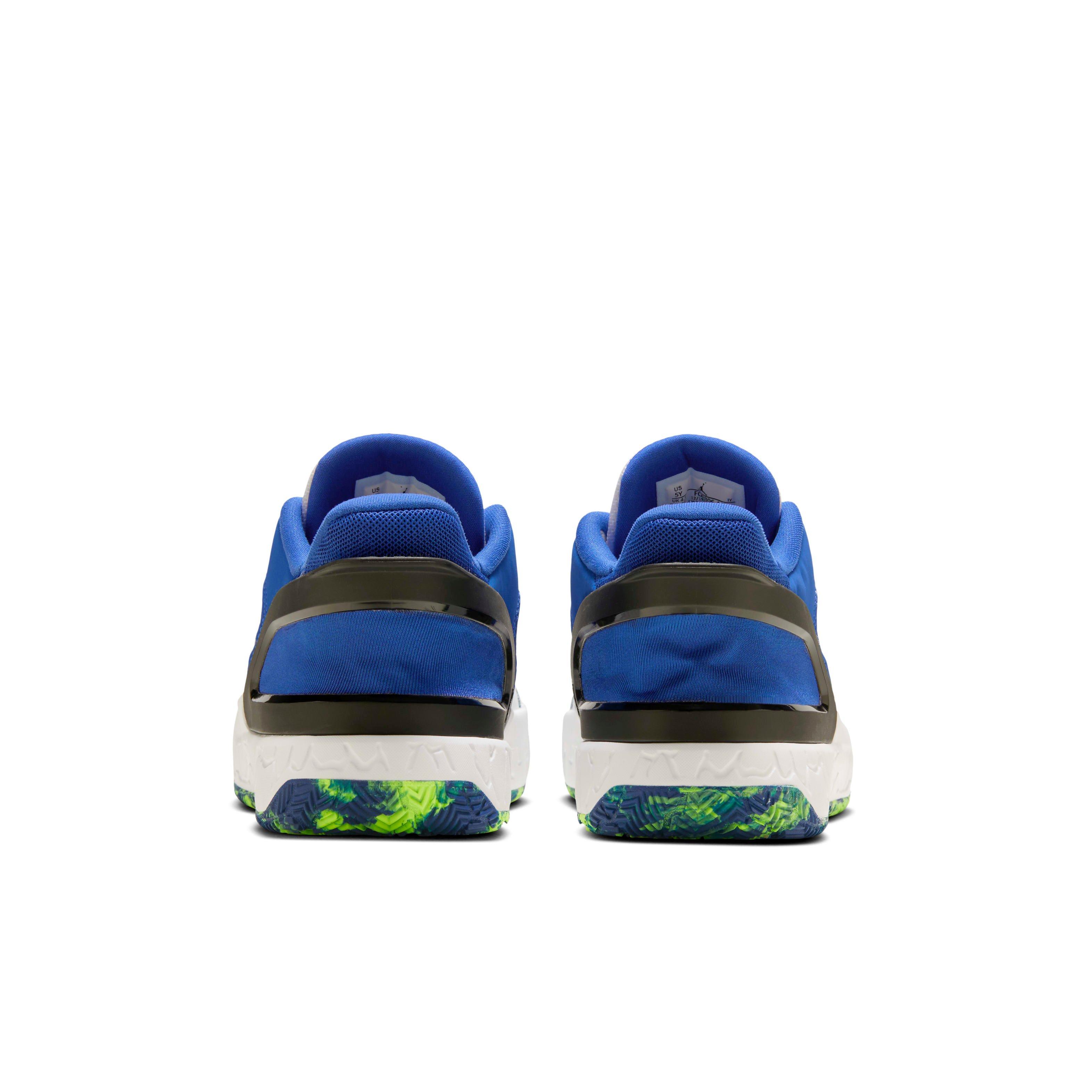 Jordan DAY1 EO "White/Storm Blue/Treasure Blue/University Red" Grade School Boys' Shoe - WHITE/BLUE/BLUE/RED Thumbnail View 5