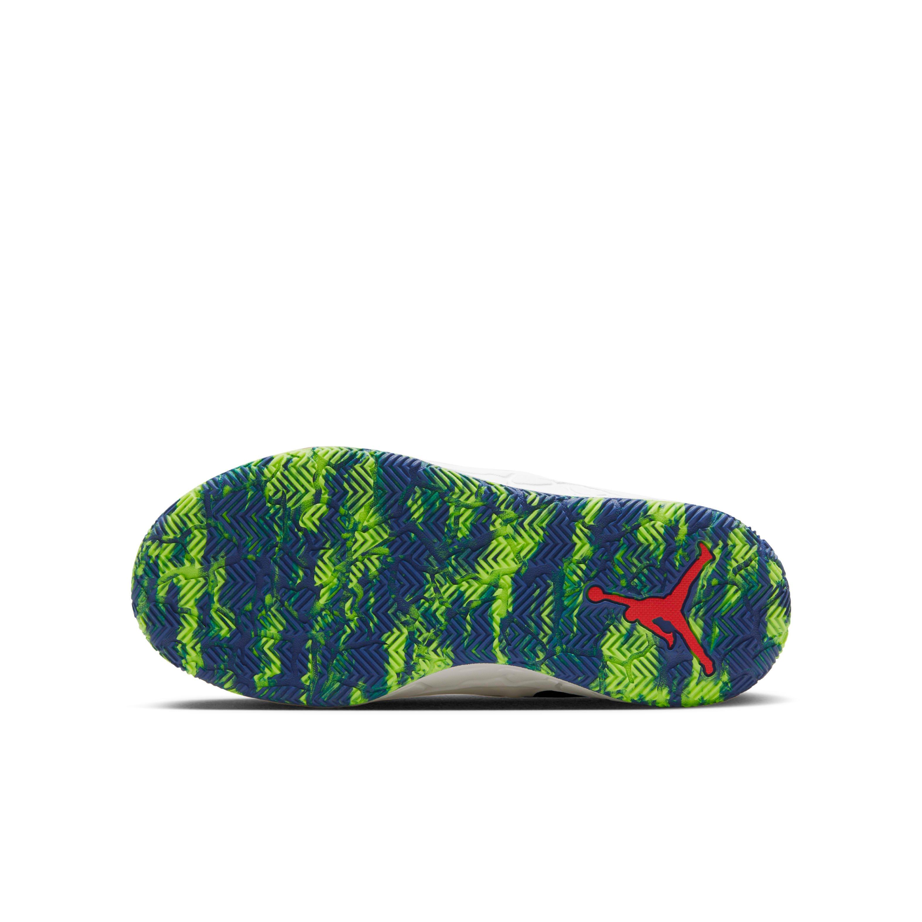 Jordan DAY1 EO "White/Storm Blue/Treasure Blue/University Red" Grade School Boys' Shoe - WHITE/BLUE/BLUE/RED Thumbnail View 6