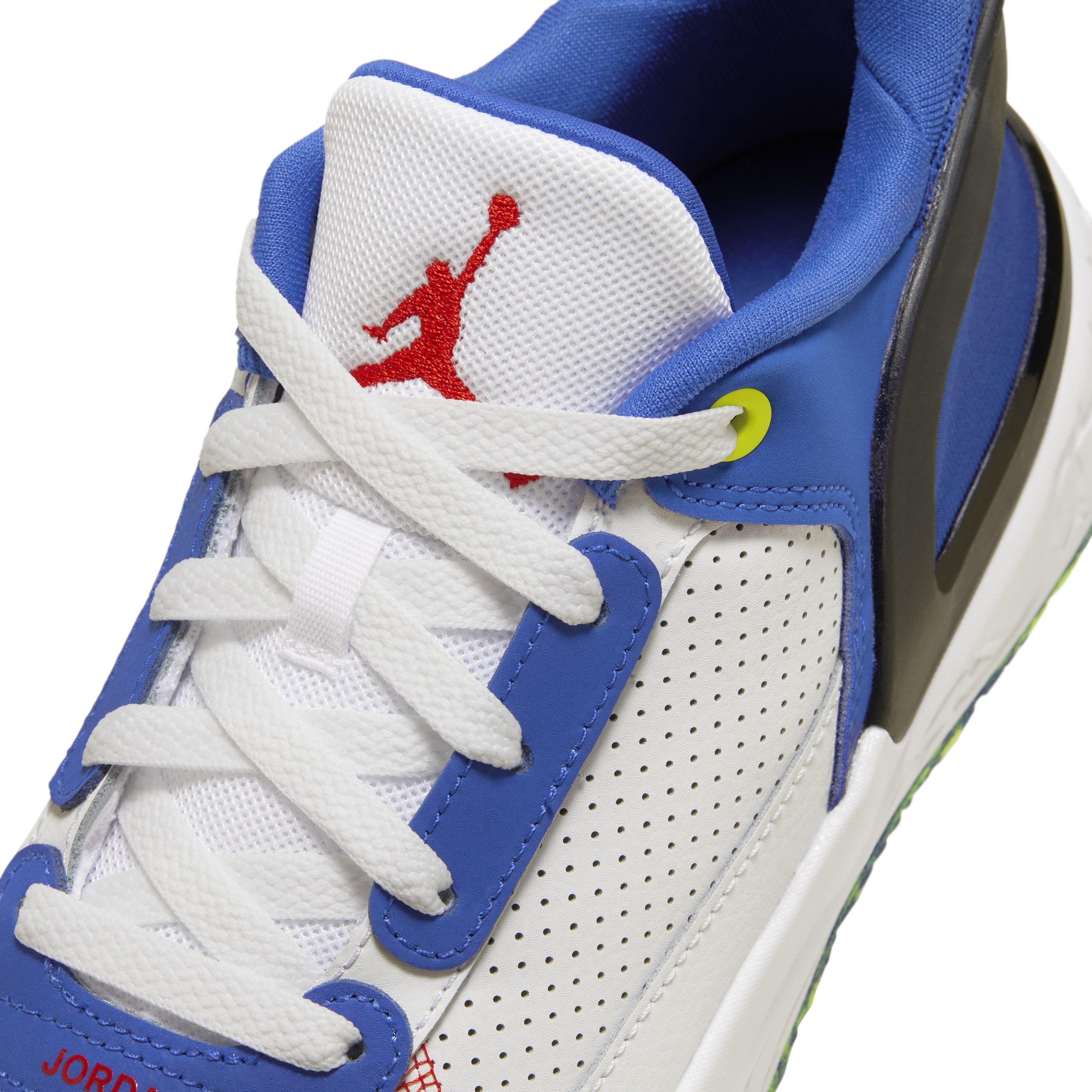 Jordan DAY1 EO "White/Storm Blue/Treasure Blue/University Red" Grade School Boys' Shoe - WHITE/BLUE/BLUE/RED Thumbnail View 7