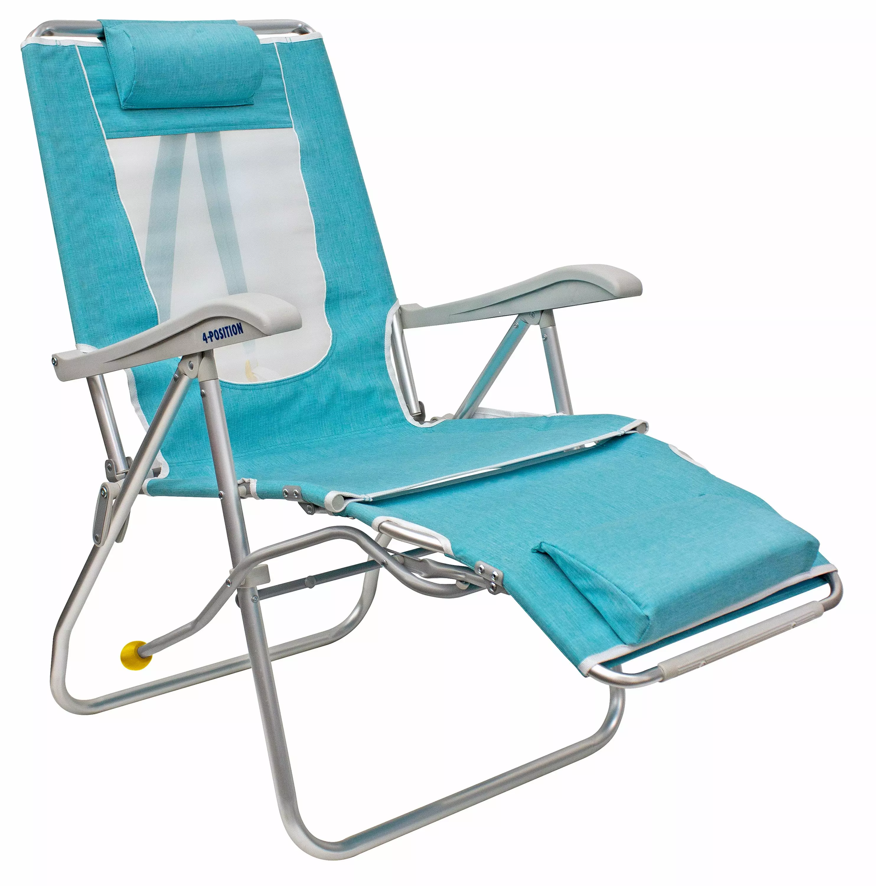 GCI Outdoor Legz Up Lounger Beach Chair -Heathered Seafoam - HEATHERED SEAFOAM