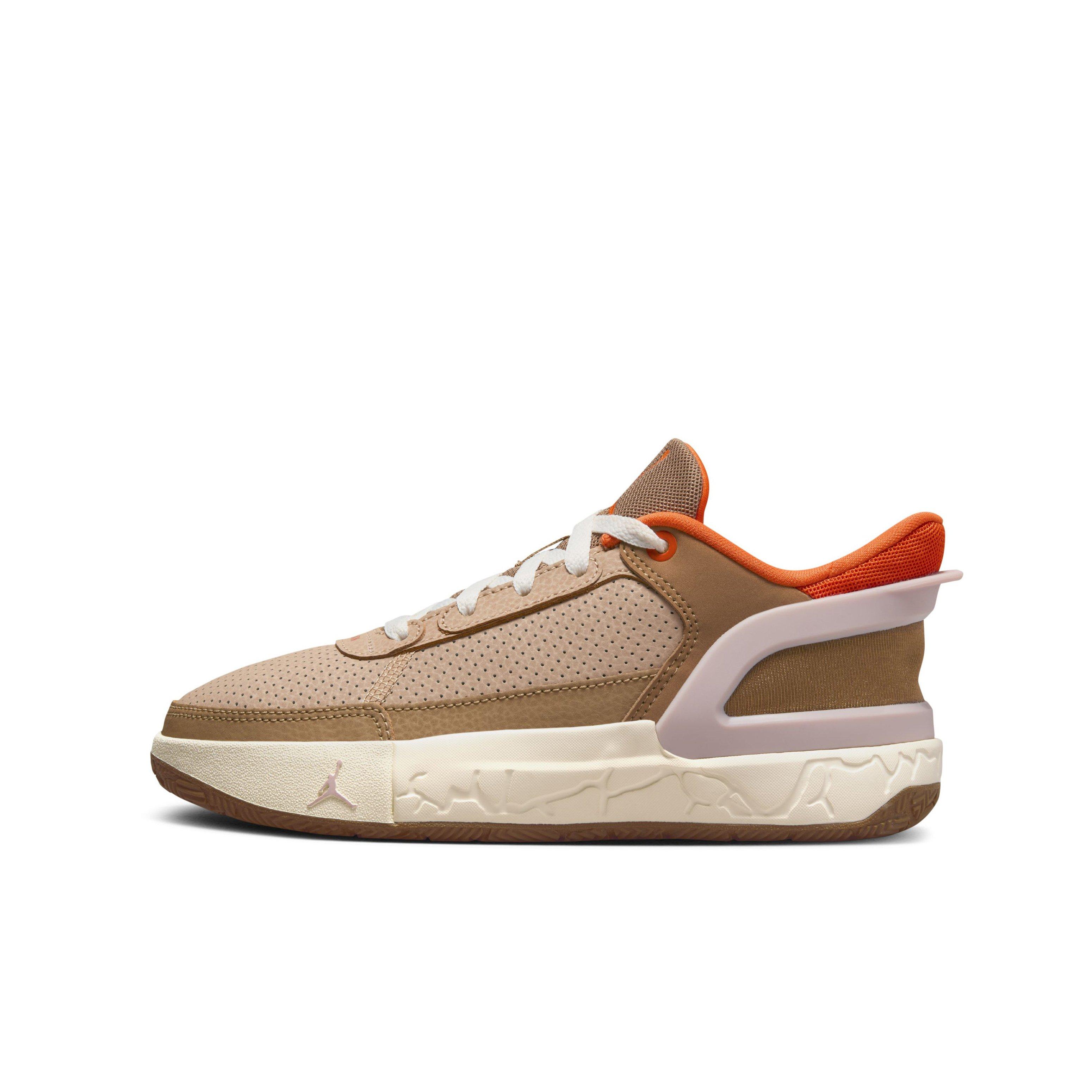 Jordan DAY1 EO Grade School Boys' "Dark Driftwood/Rattan/Hemp/Brilliant Orange" Shoe