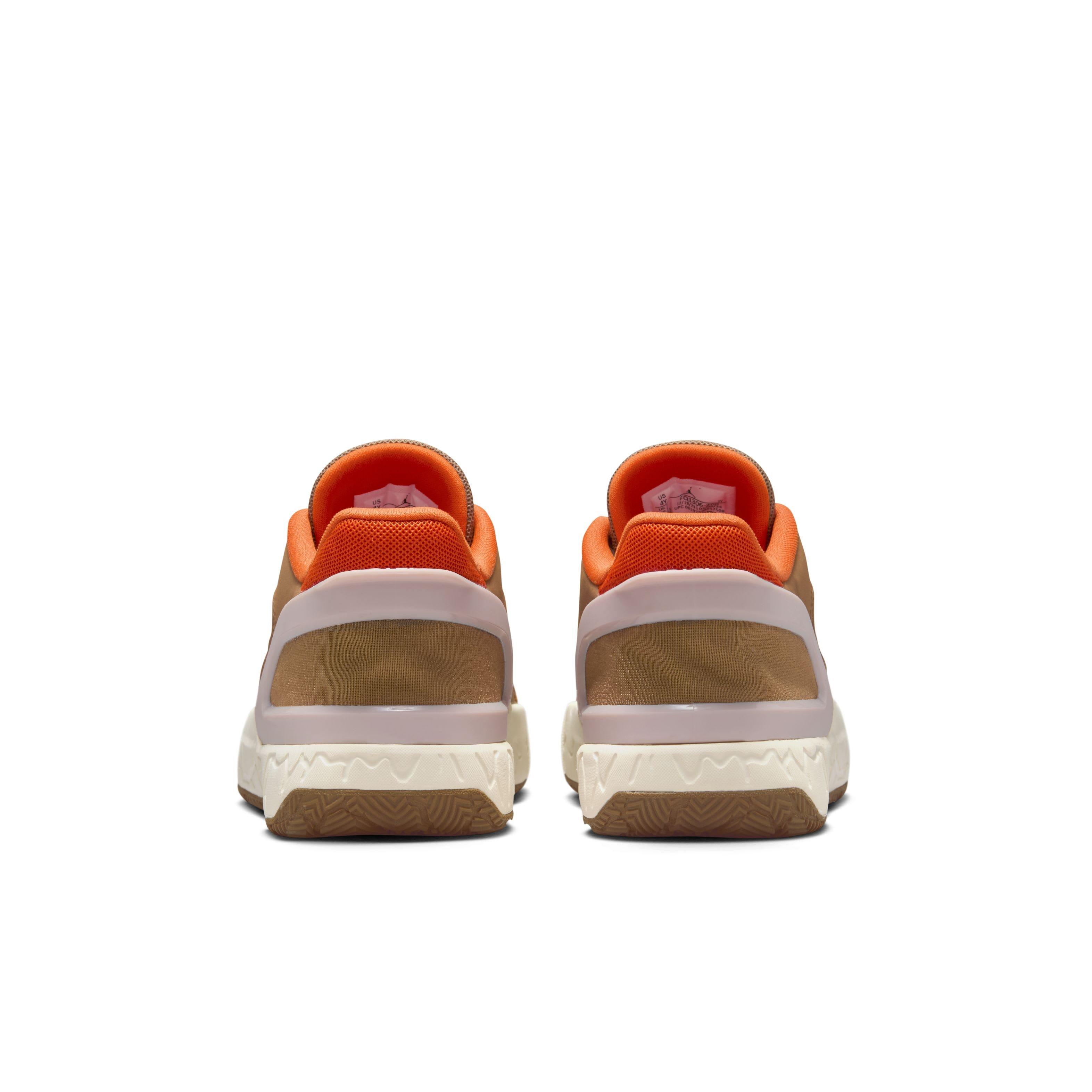 Jordan DAY1 EO Grade School Boys' "Dark Driftwood/Rattan/Hemp/Brilliant Orange" Shoe