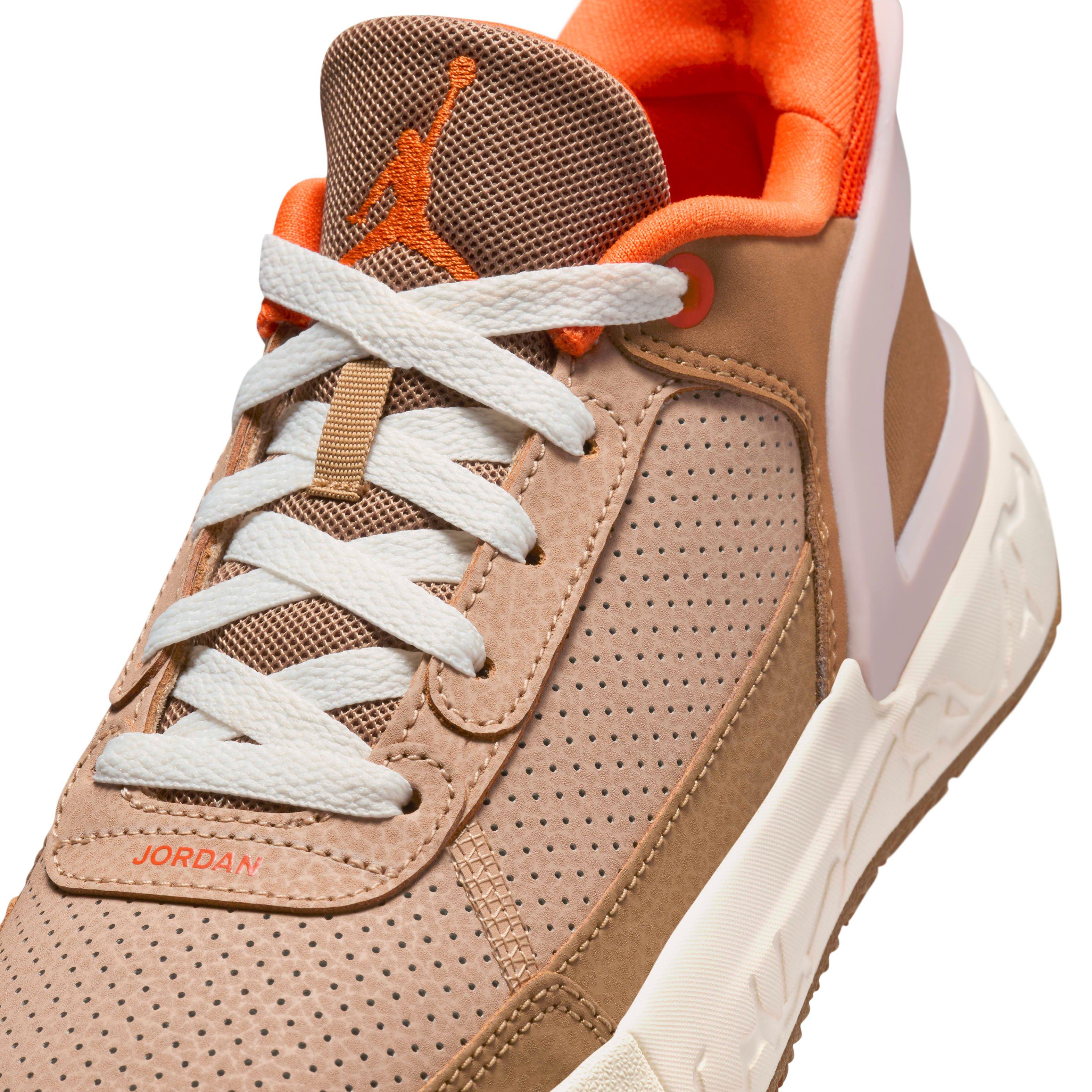 Jordan DAY1 EO Grade School Boys' "Dark Driftwood/Rattan/Hemp/Brilliant Orange" Shoe