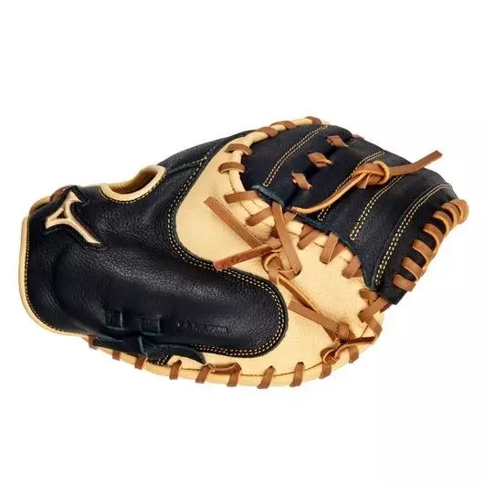 Mizuno Samurai Youth 33" Catcher's Mitt Baseball Glove LHT - BLACK/TAN
