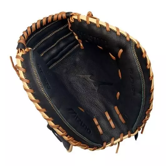 Mizuno Samurai Youth 33" Catcher's Mitt Baseball Glove RHT - BLACK/TAN
