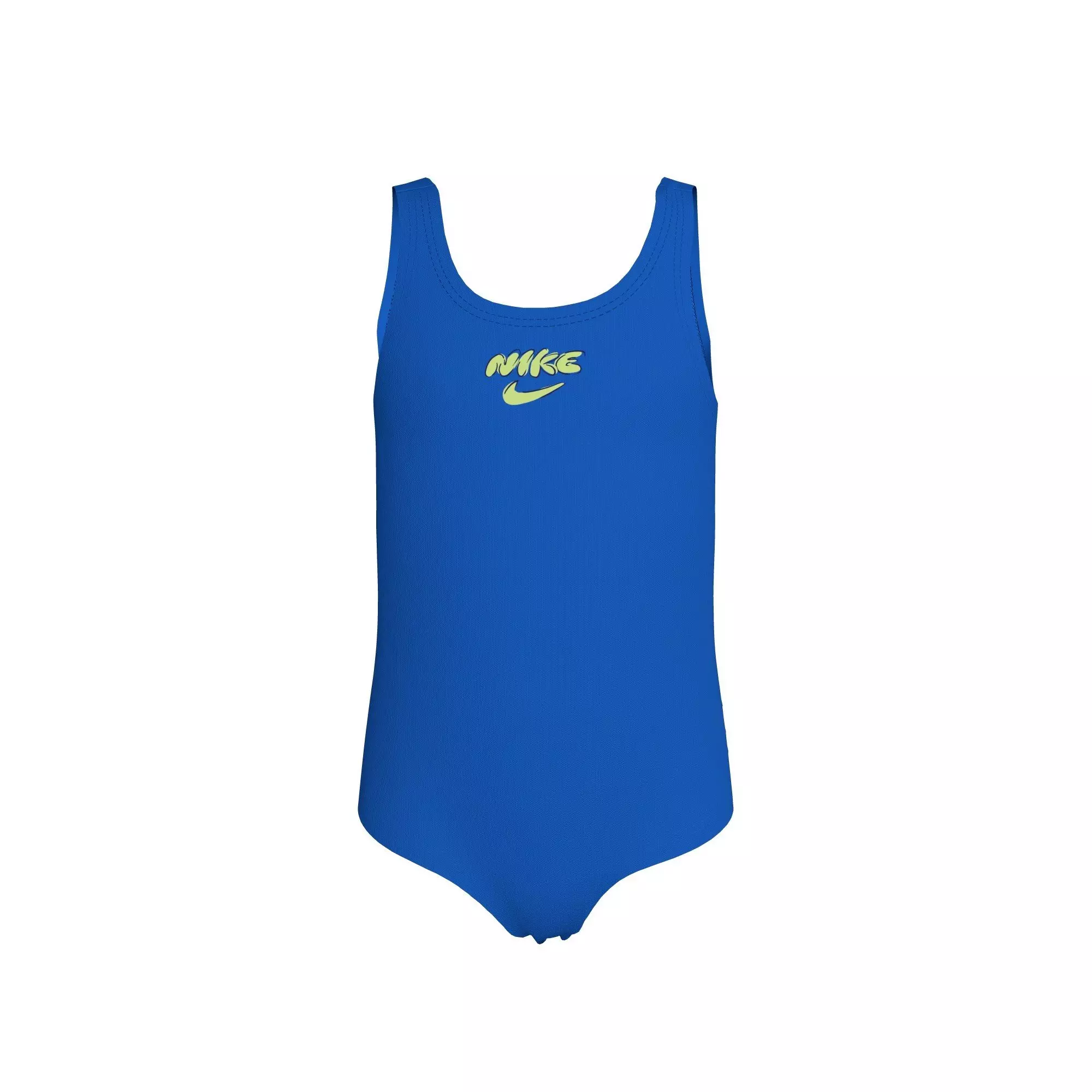 Nike Little Girls' Swim Doodle Floral U-Back One Piece Swimsuit - BLUE