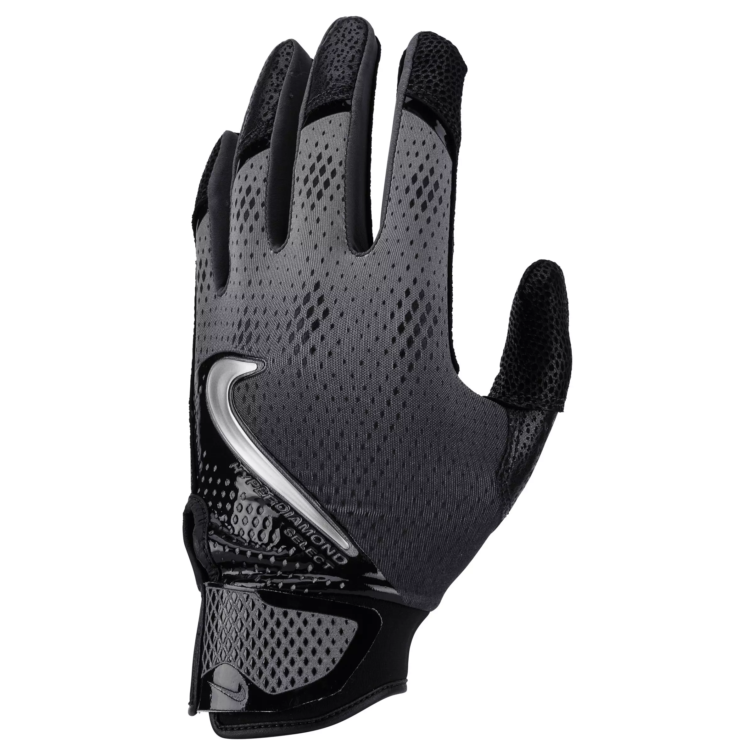 Nike Women's Hyperdiamond Select 3.0 Softball Batting Gloves - BLACK/SILVER