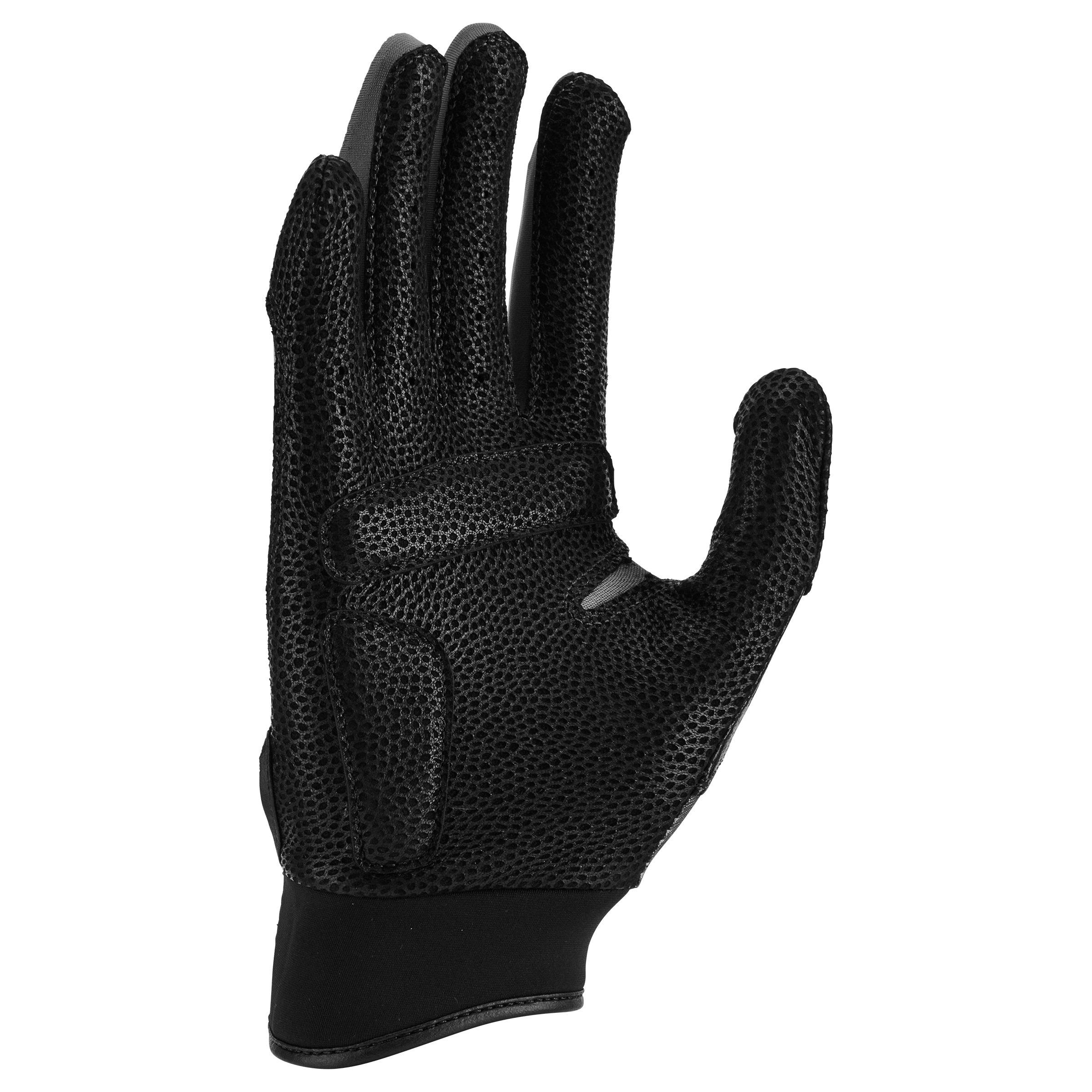 Nike Women's Hyperdiamond Select 3.0 Softball Batting Gloves - BLACK/SILVER Thumbnail View 3