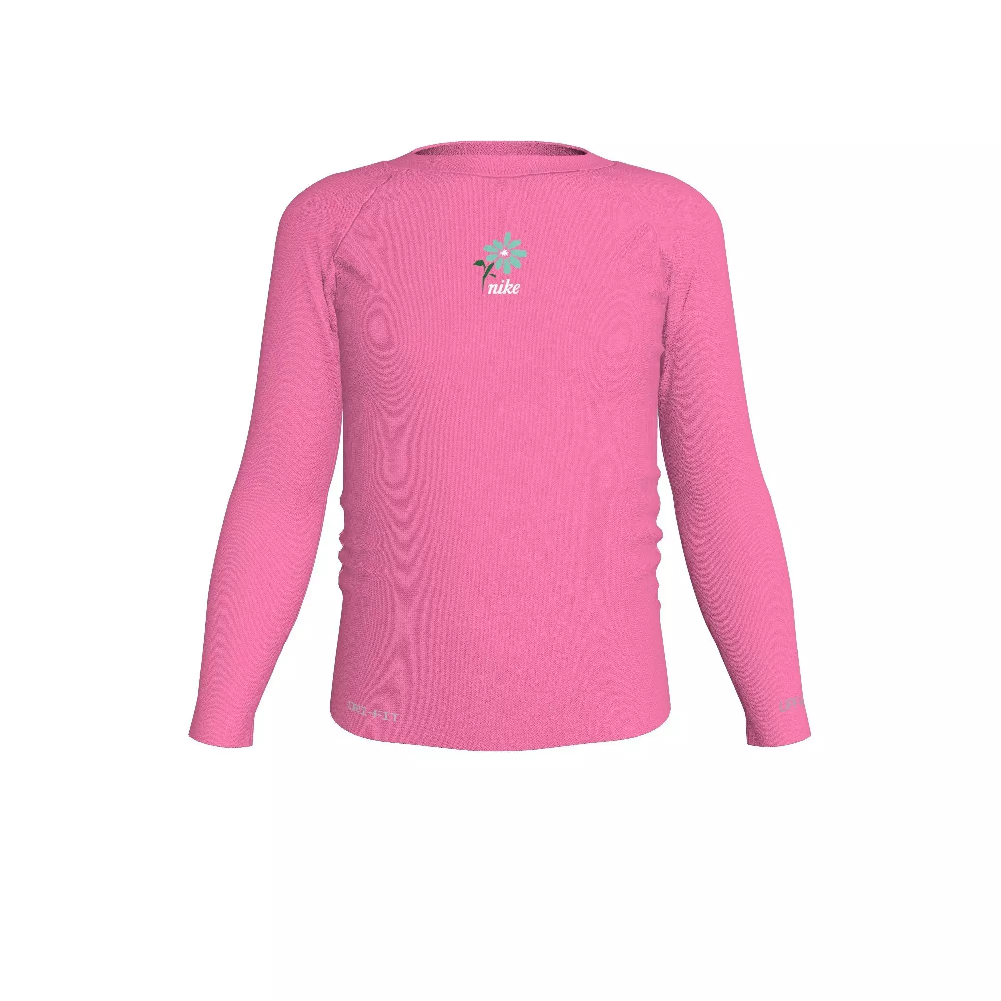 Nike Little Girls' Swim Hydroguard Dri-FIT UV Long Sleeve Swim Top - PINK