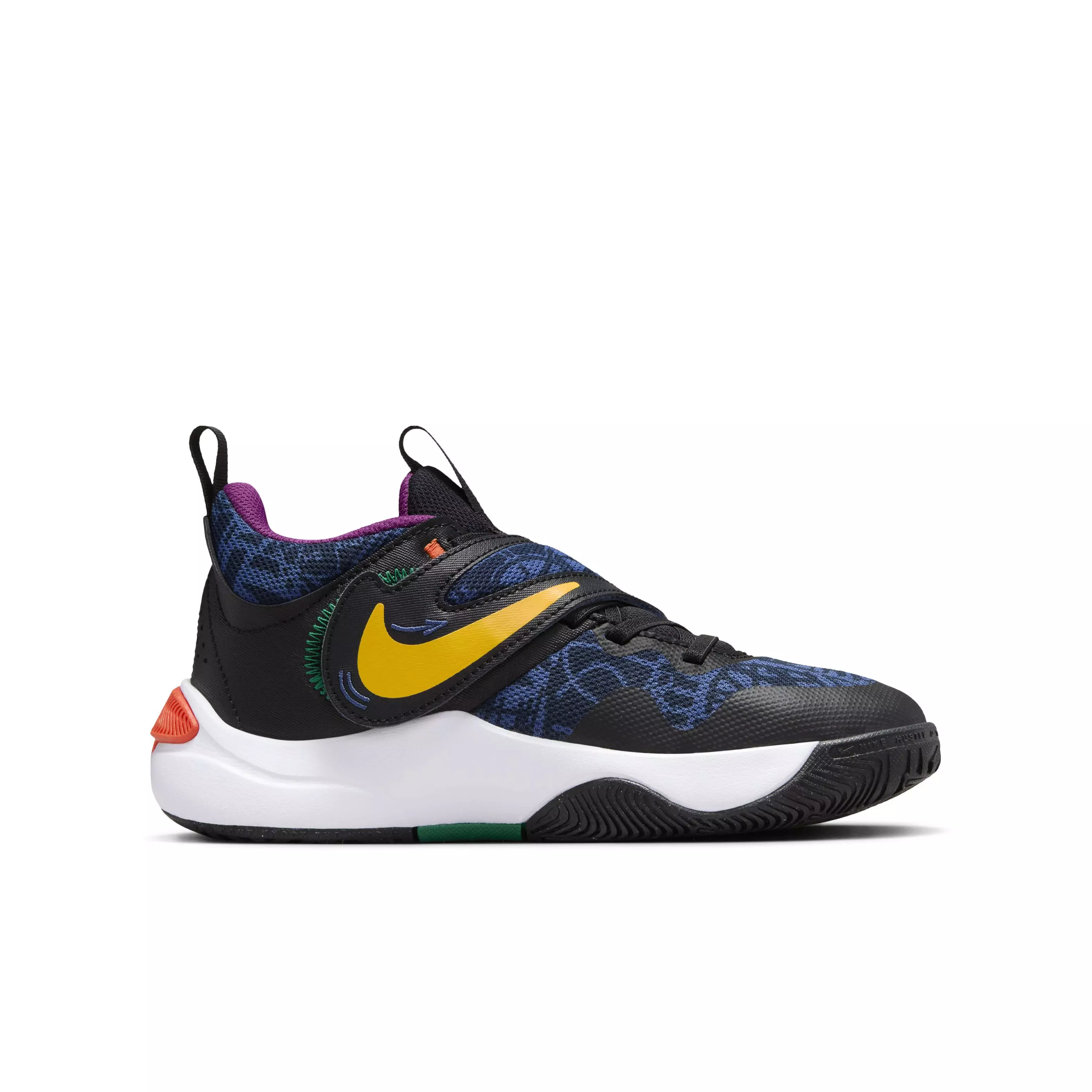 Nike Team Hustle D 11 "Black/Mystic Navy/Cosmic Clay/Gold" Grade School Boys' Basketball Shoe - BLACK/NAVY/CLAY/GOLD