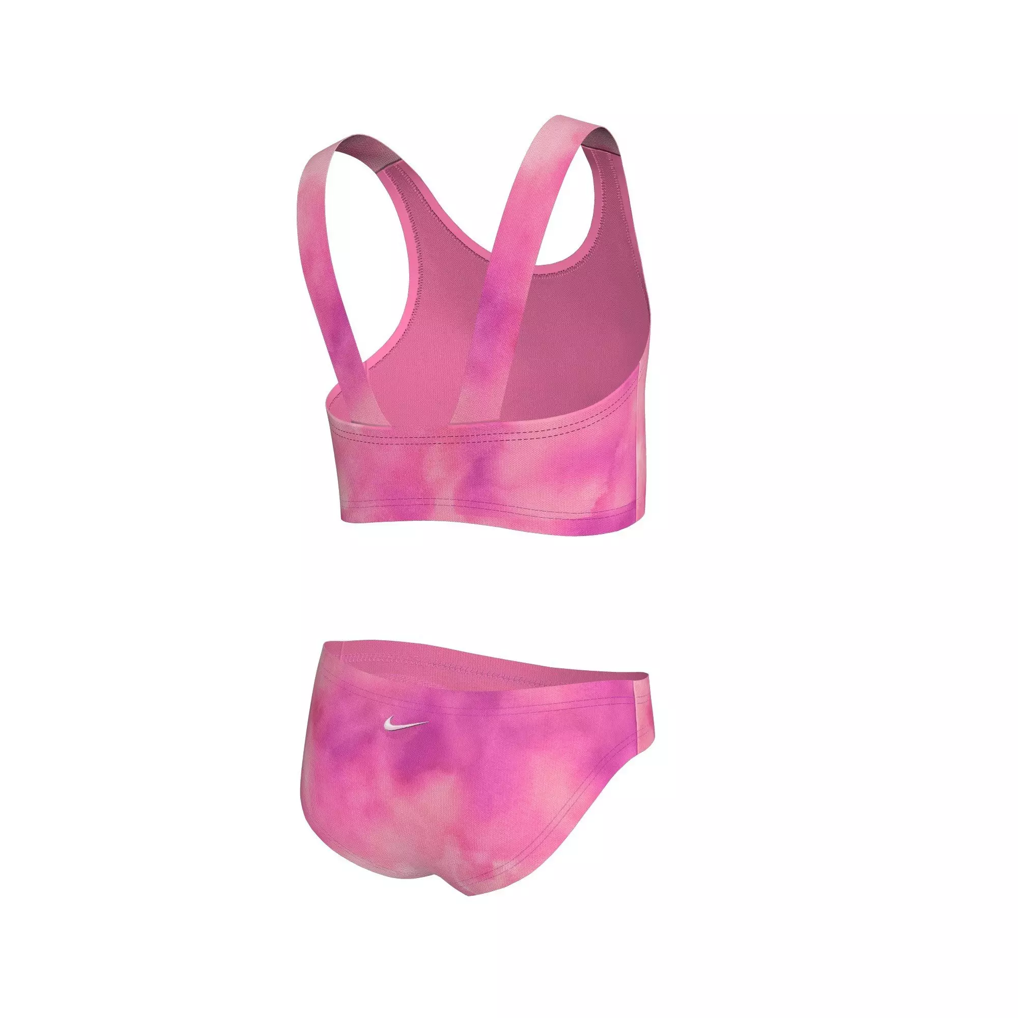 Nike Little Girls' Swim Long Sleeve Hydroguard + Midkini Set - PINK