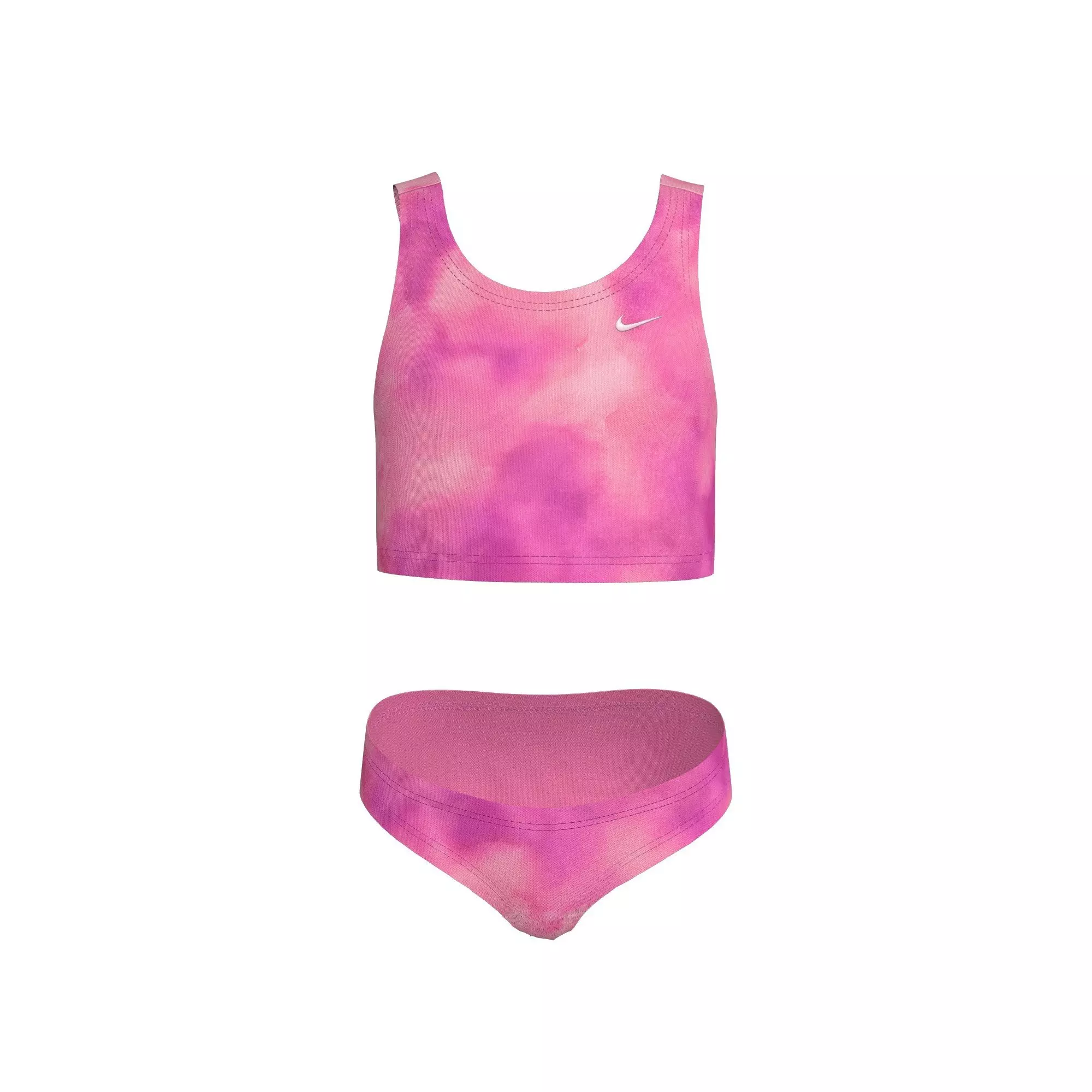 Nike Little Girls' Swim Long Sleeve Hydroguard + Midkini Set - PINK