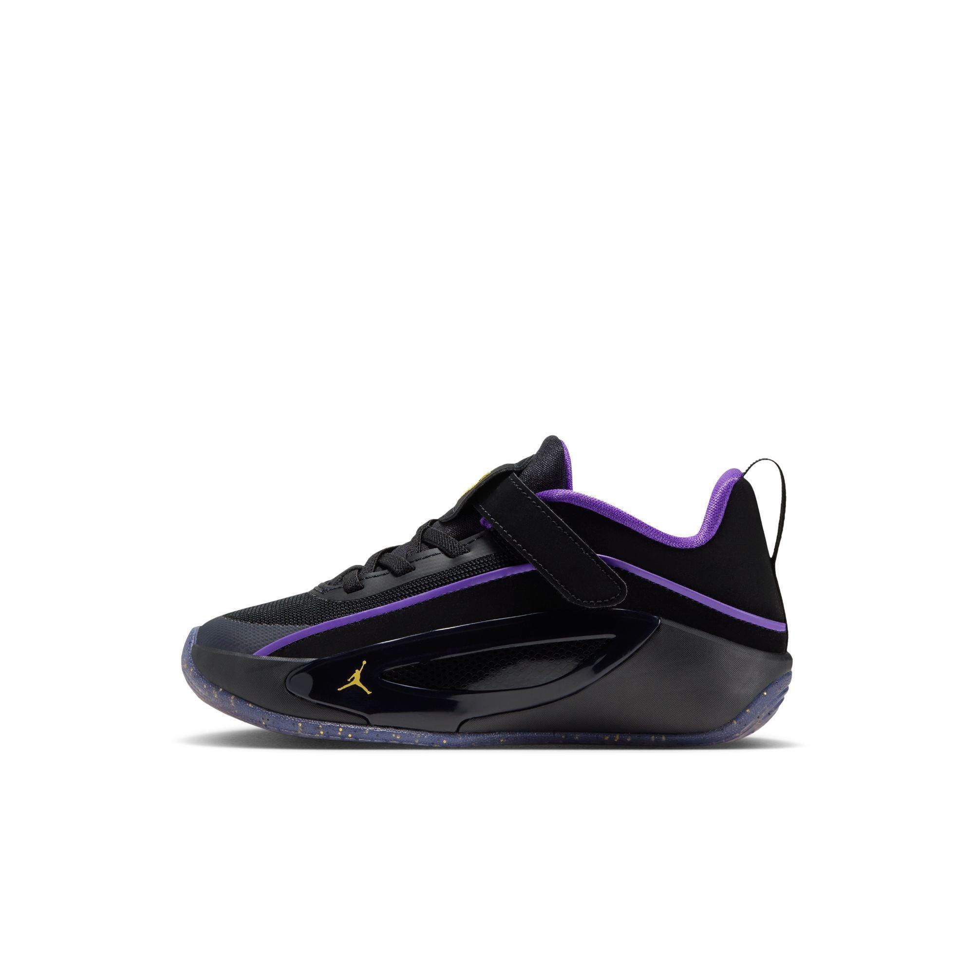 Jordan Luka 5 "Varsity Maize" Preschool Kids' Basketball Shoe - BLACK/VARSITY MAIZE/PURPLE VENOM
