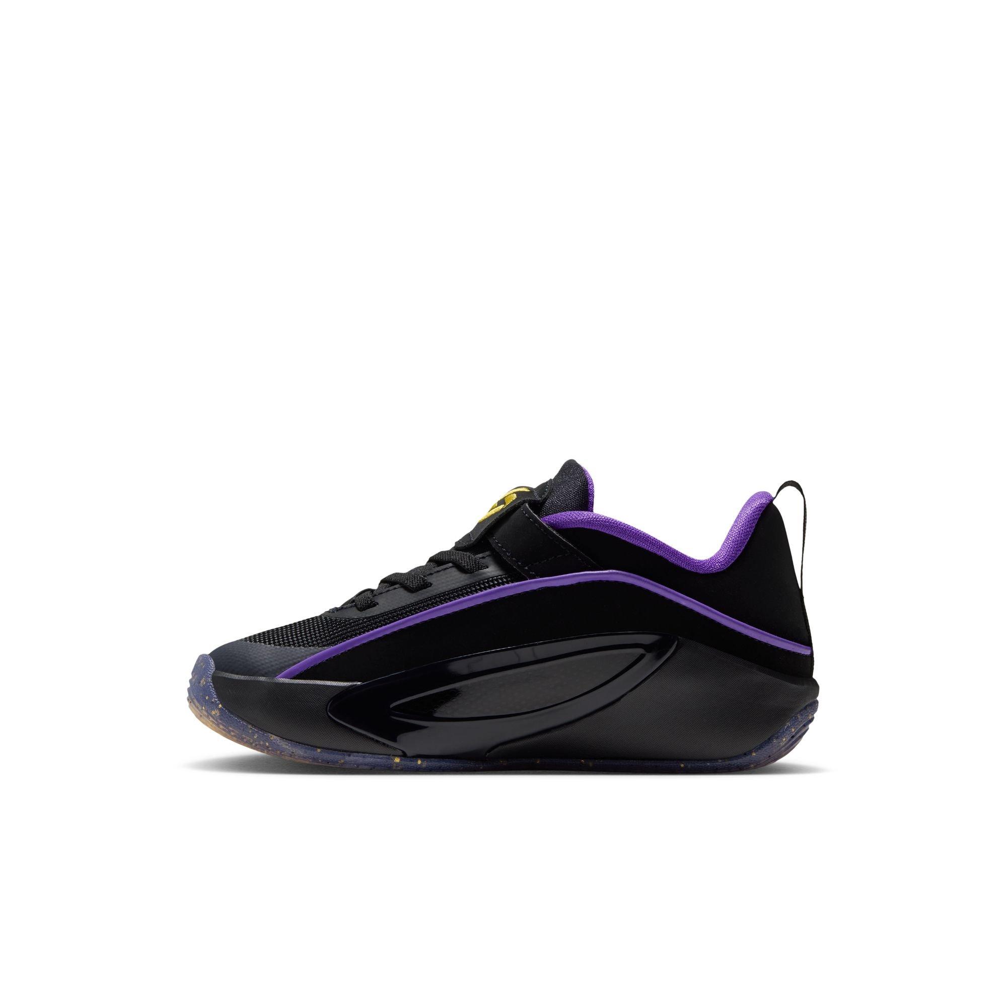 Jordan Luka 5 "Varsity Maize" Preschool Kids' Basketball Shoe - BLACK/VARSITY MAIZE/PURPLE VENOM