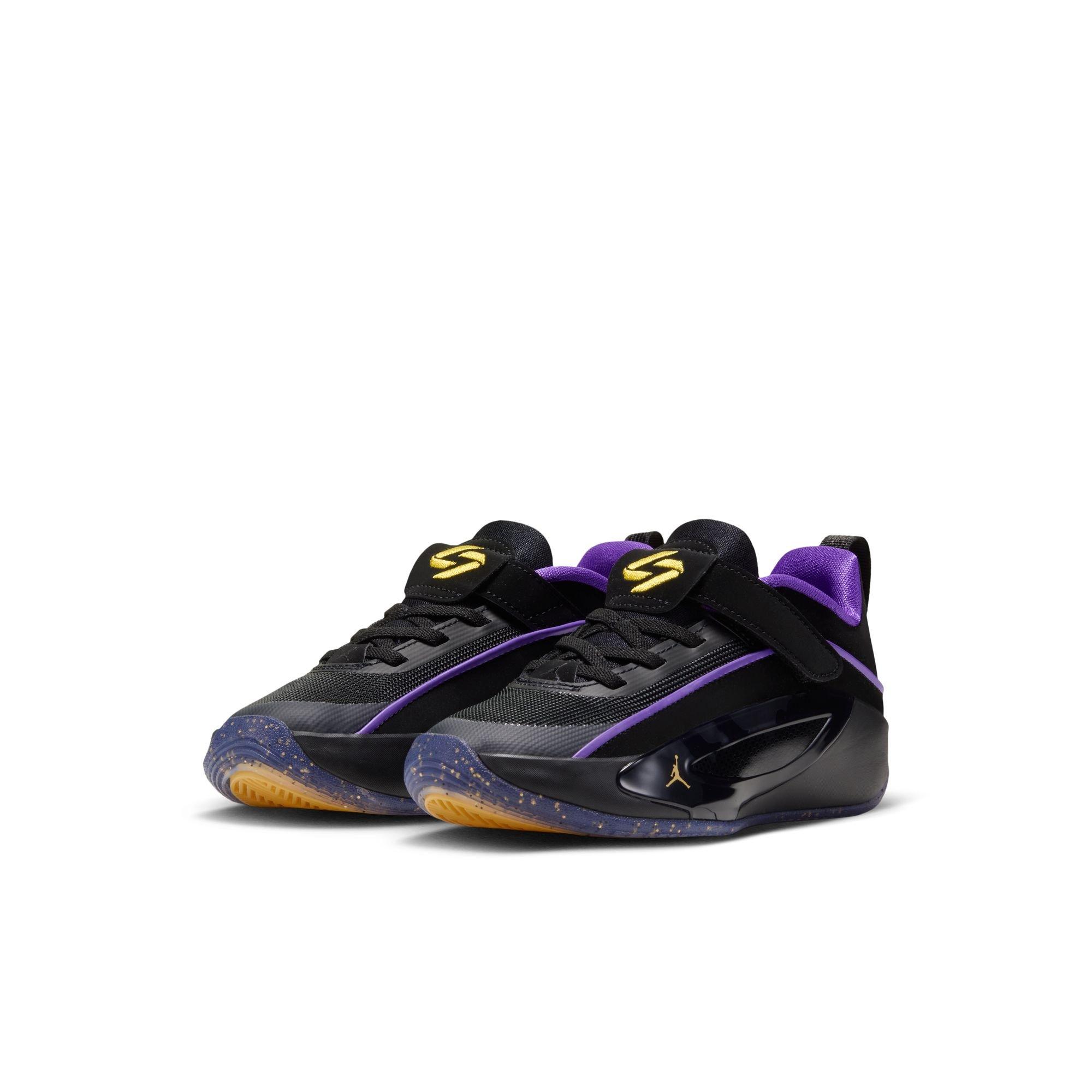 Jordan Luka 5 "Varsity Maize" Preschool Kids' Basketball Shoe - BLACK/VARSITY MAIZE/PURPLE VENOM