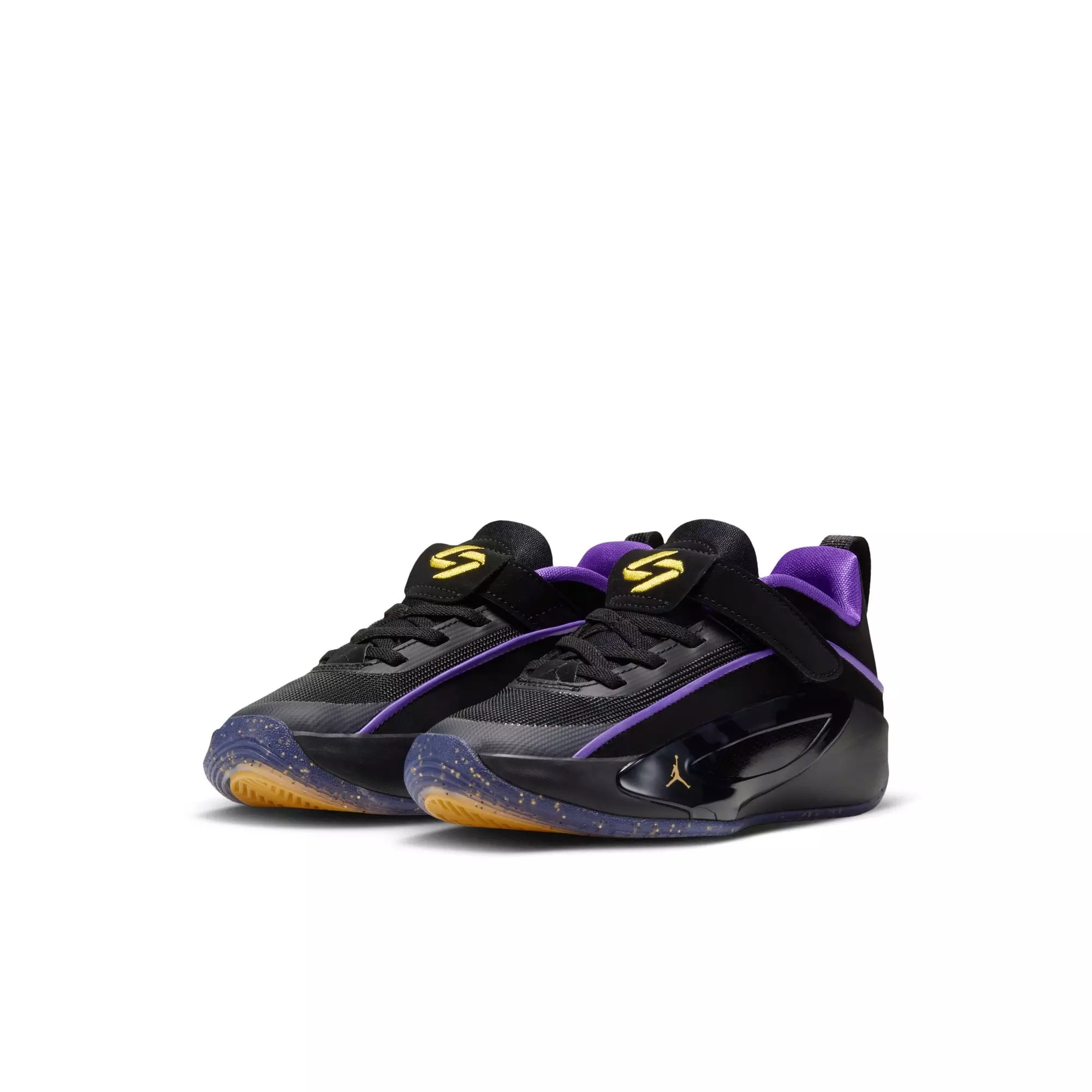 Jordan Luka 5 "Varsity Maize" Preschool Kids' Basketball Shoe - BLACK/VARSITY MAIZE/PURPLE VENOM