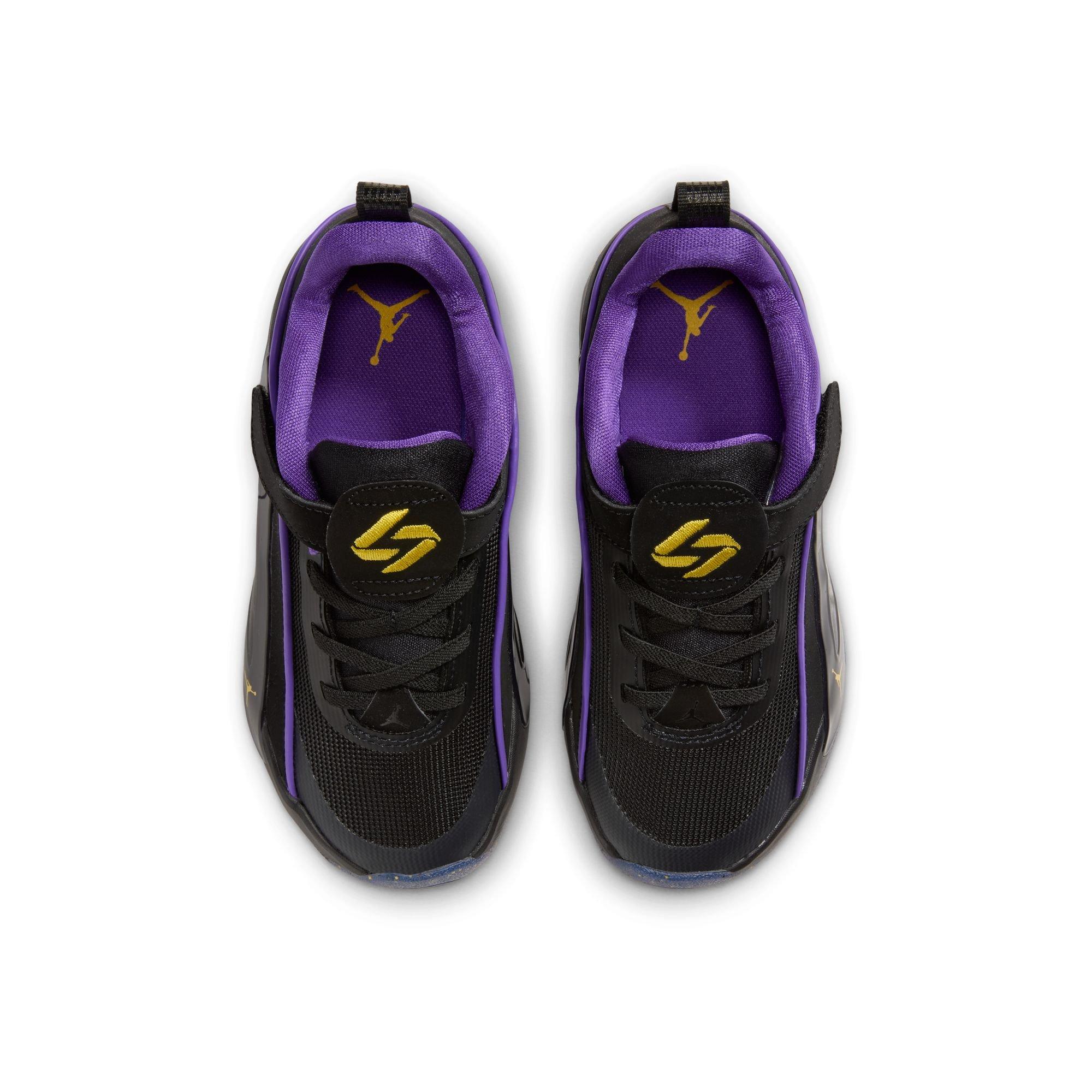 Jordan Luka 5 "Varsity Maize" Preschool Kids' Basketball Shoe - BLACK/VARSITY MAIZE/PURPLE VENOM