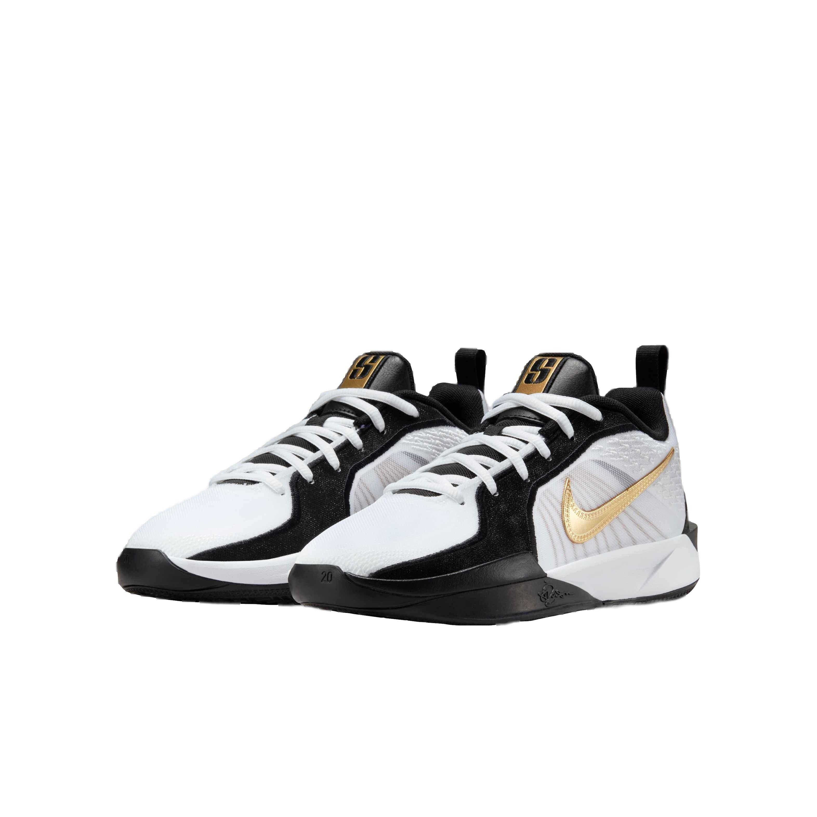 Nike Sabrina 2 "Gold Quest" "Black/Metallic Gold/White" Grade School Boys' Shoe - BLACK/GOLD/WHITE Thumbnail View 4