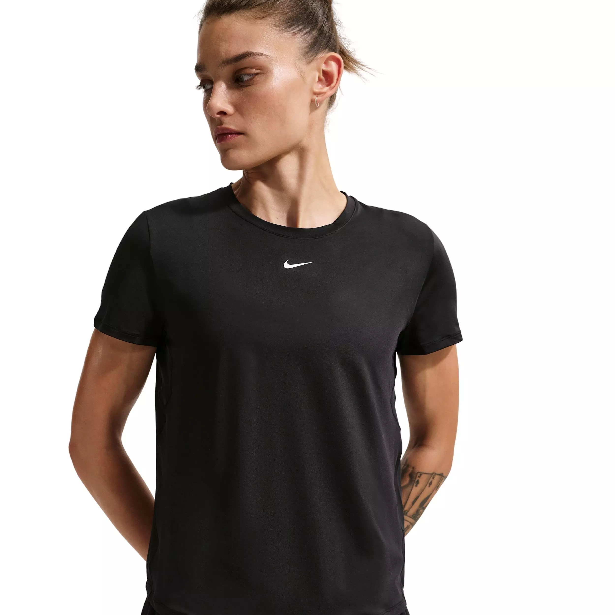 Nike Women's One Classic Dri-FIT Short-Sleeve Top - Black - BLACK