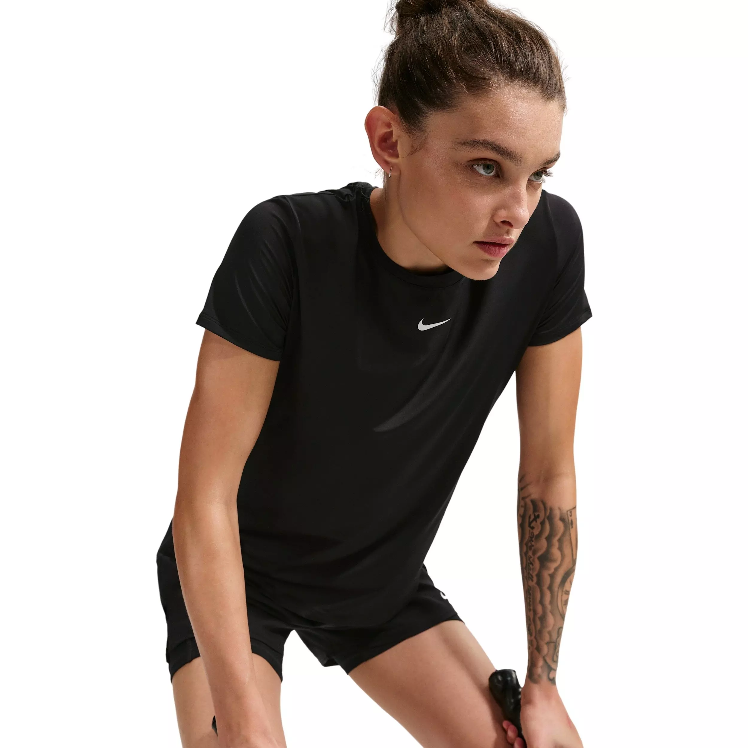Nike Women's One Classic Dri-FIT Short-Sleeve Top - Black - BLACK