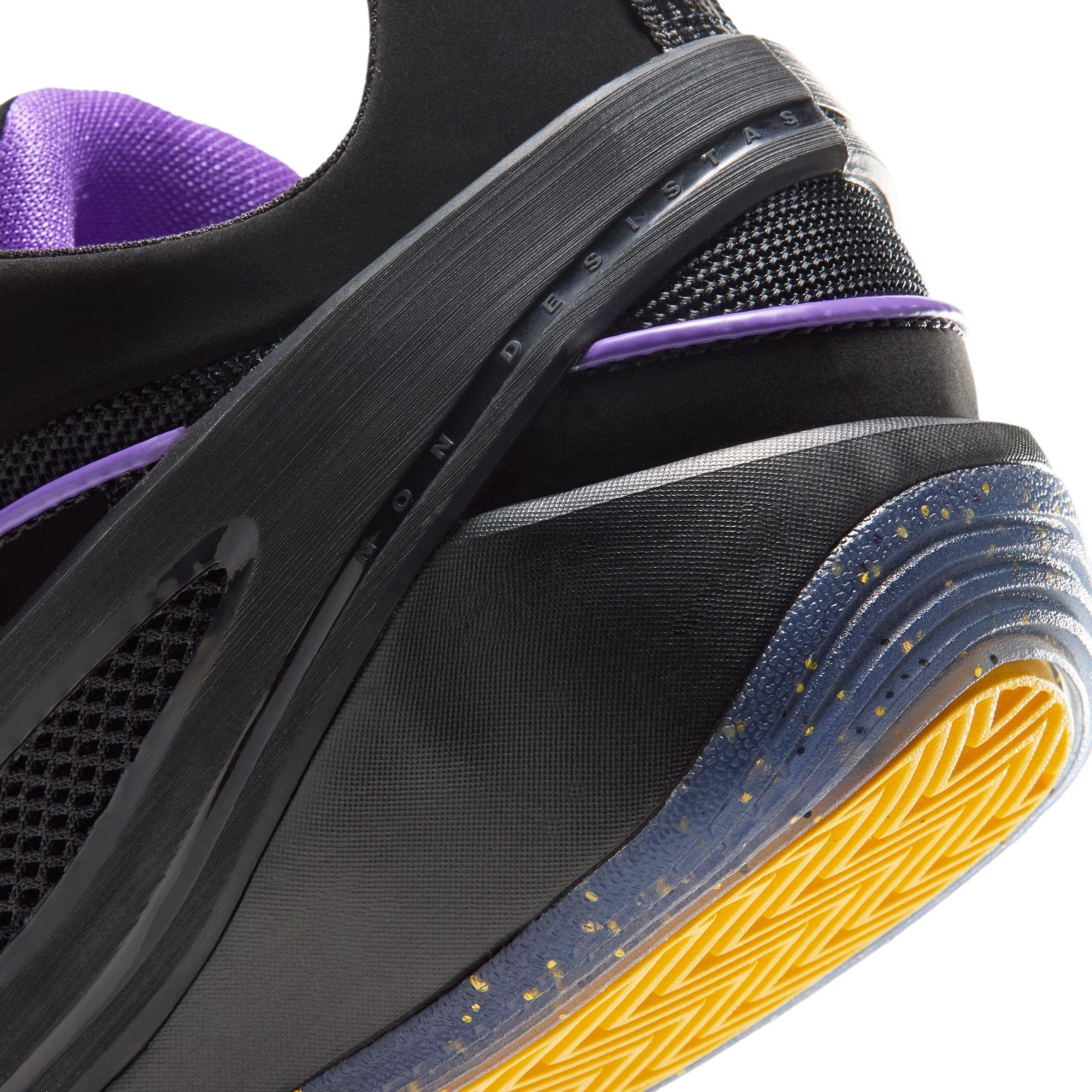 Jordan Luka 5 "Varsity Maize" Grade School Kids' Basketball Shoe - BLACK/VARSITY MAIZE/PURPLE VENOM