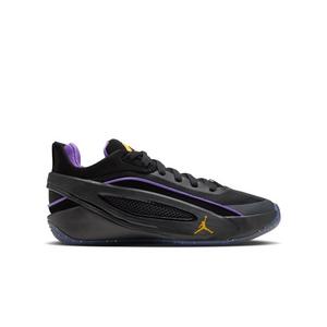 Jordan Luka 5 "Varsity Maize" Grade School Kids' Basketball Shoe - BLACK/VARSITY MAIZE/PURPLE VENOM
