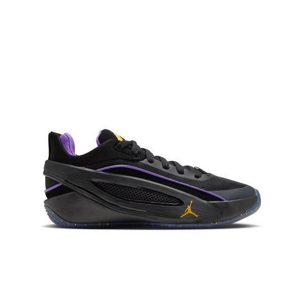 Jordan Luka 5 "Varsity Maize" Grade School Kids' Basketball Shoe - BLACK/VARSITY MAIZE/PURPLE VENOM