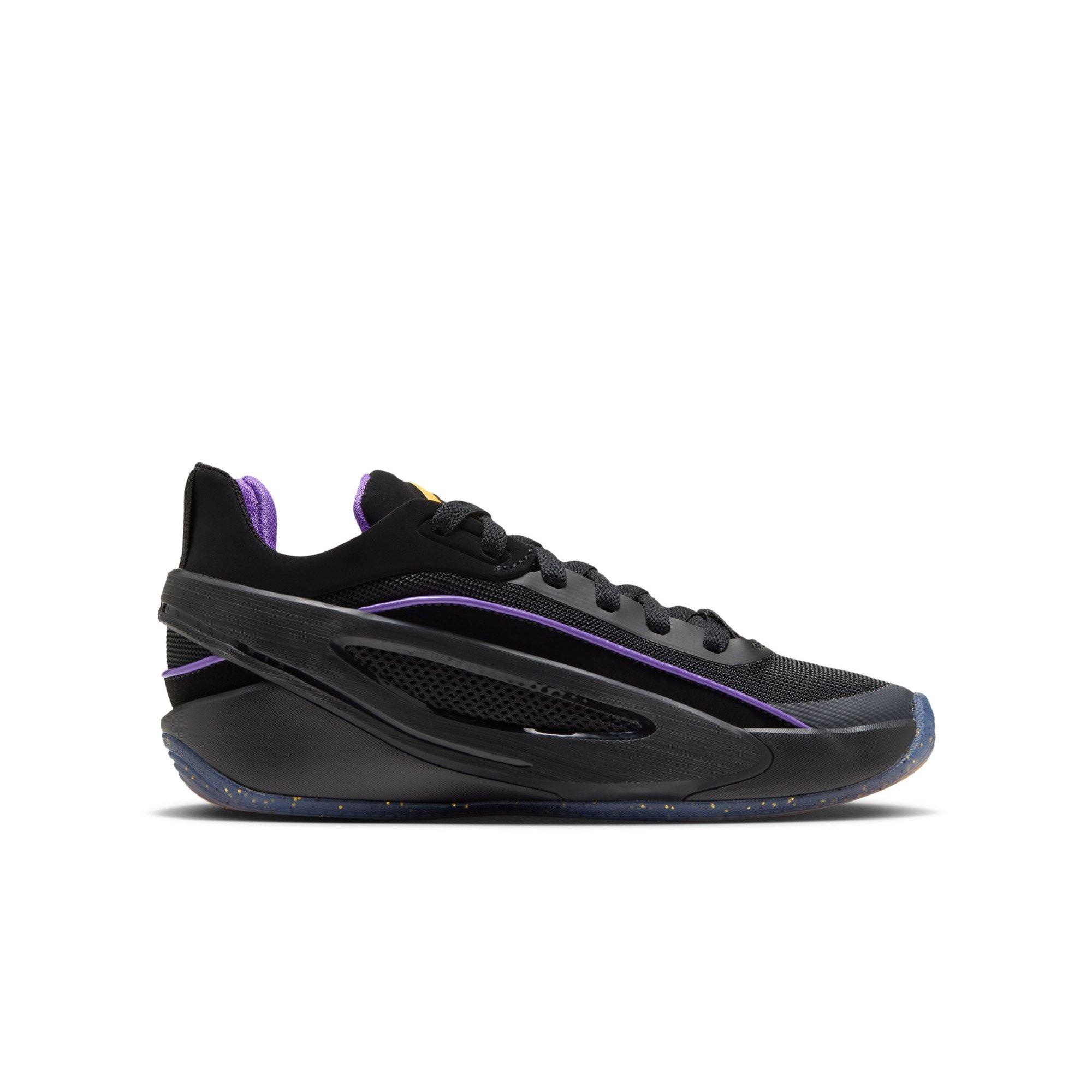 Jordan Luka 5 "Varsity Maize" Grade School Kids' Basketball Shoe - BLACK/VARSITY MAIZE/PURPLE VENOM
