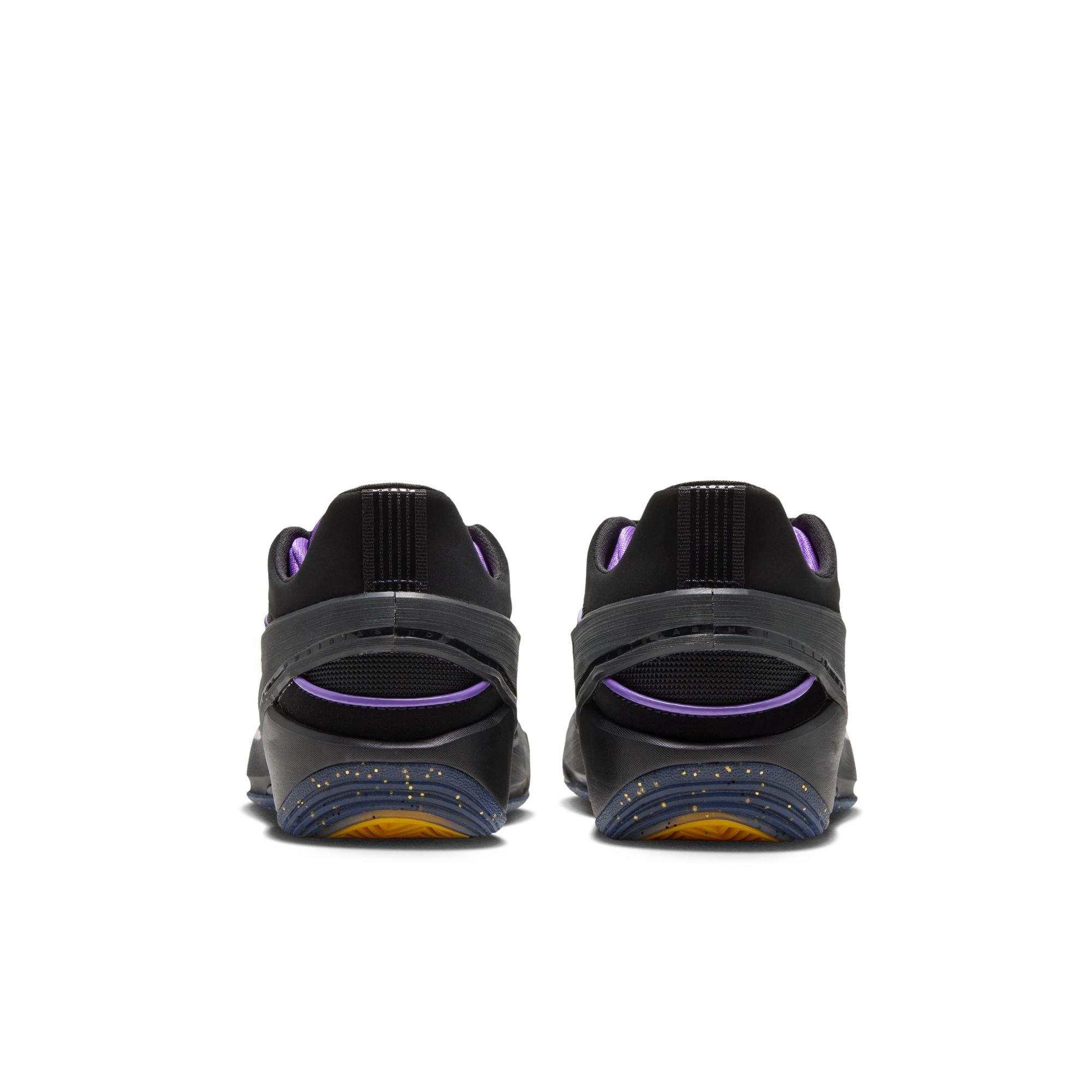 Jordan Luka 5 "Varsity Maize" Grade School Kids' Basketball Shoe - BLACK/VARSITY MAIZE/PURPLE VENOM