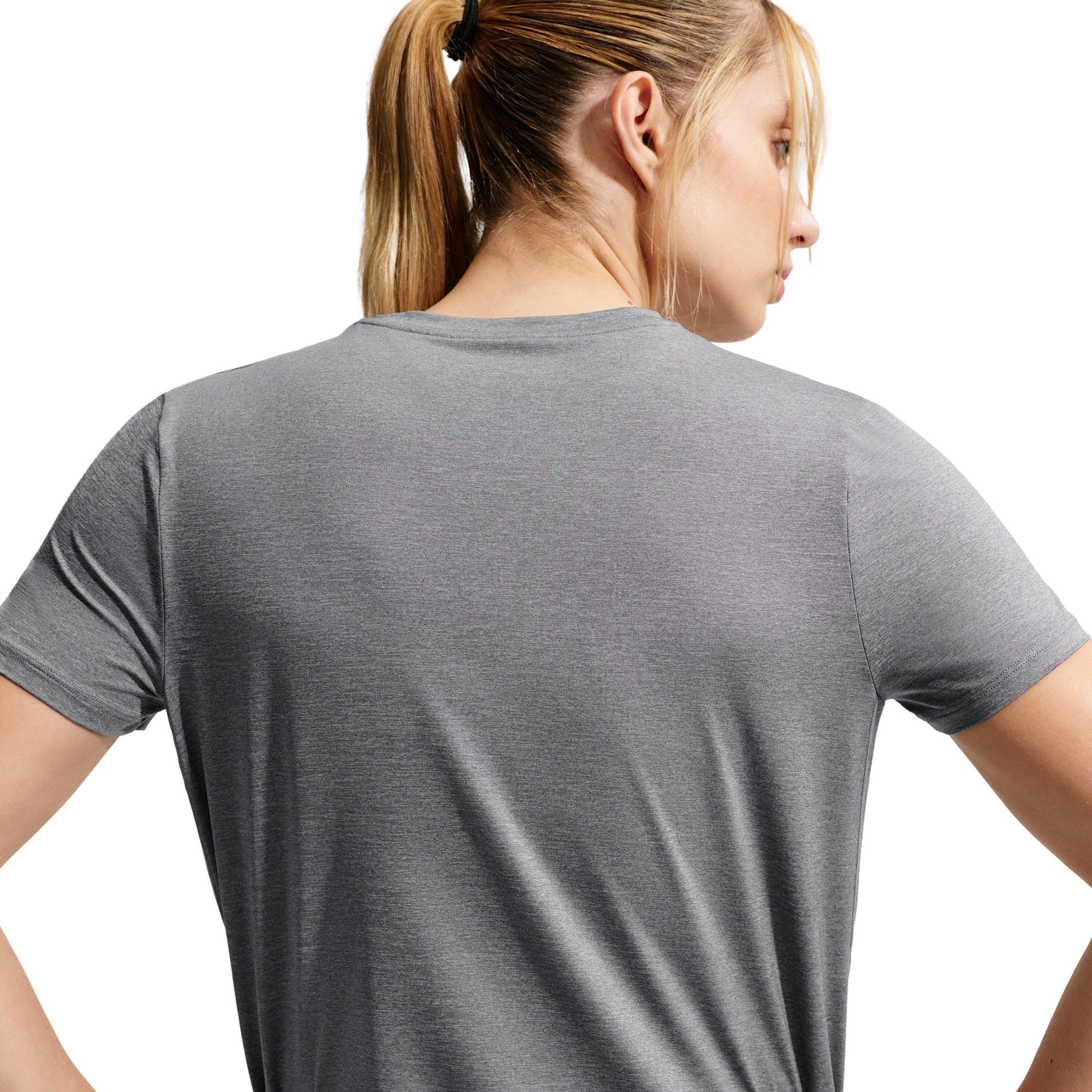Nike Women's One Classic Dri-FIT Short-Sleeve Top -Grey - GREY Thumbnail View 2