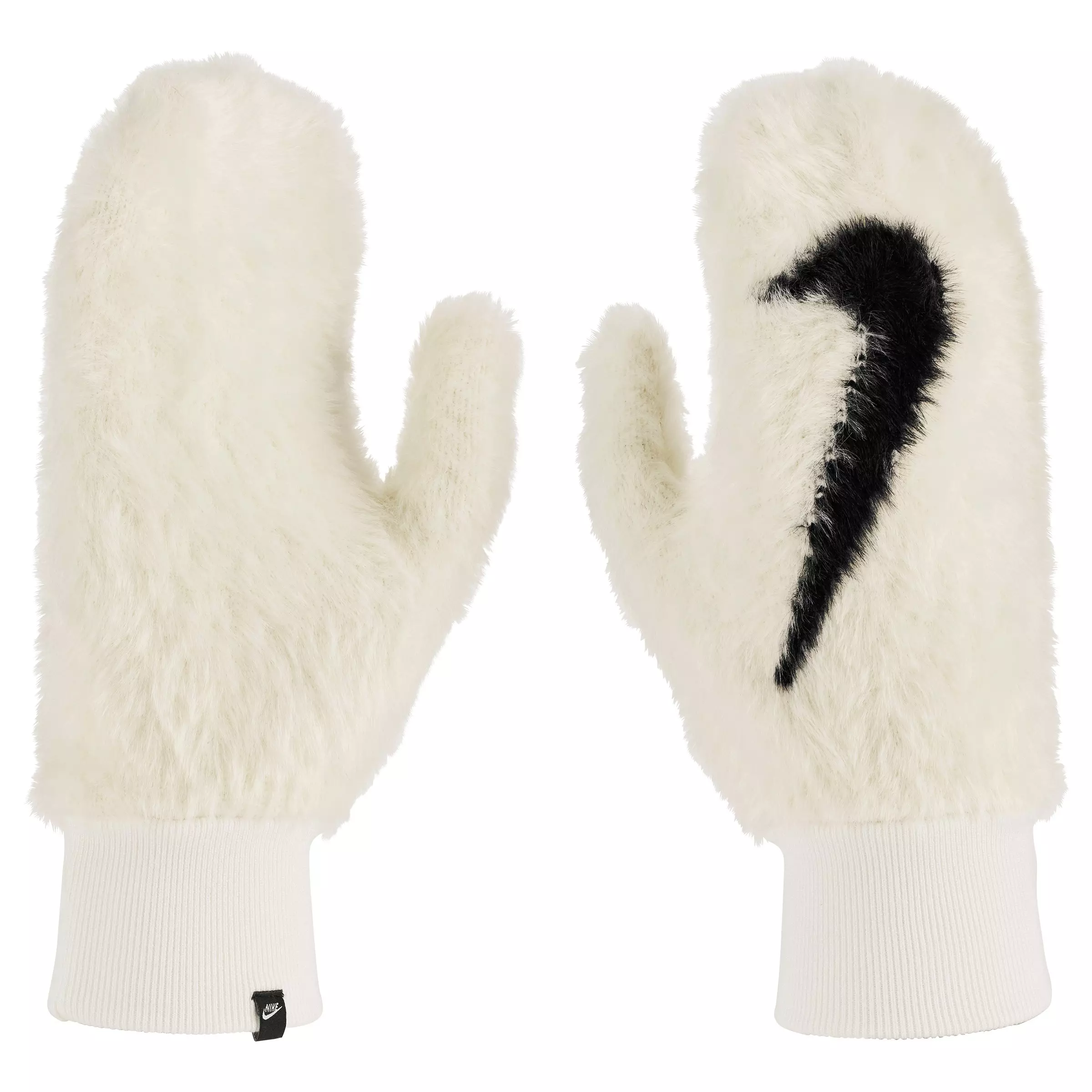 Nike Plush Knit LM Mittens - WHITE/BLACK