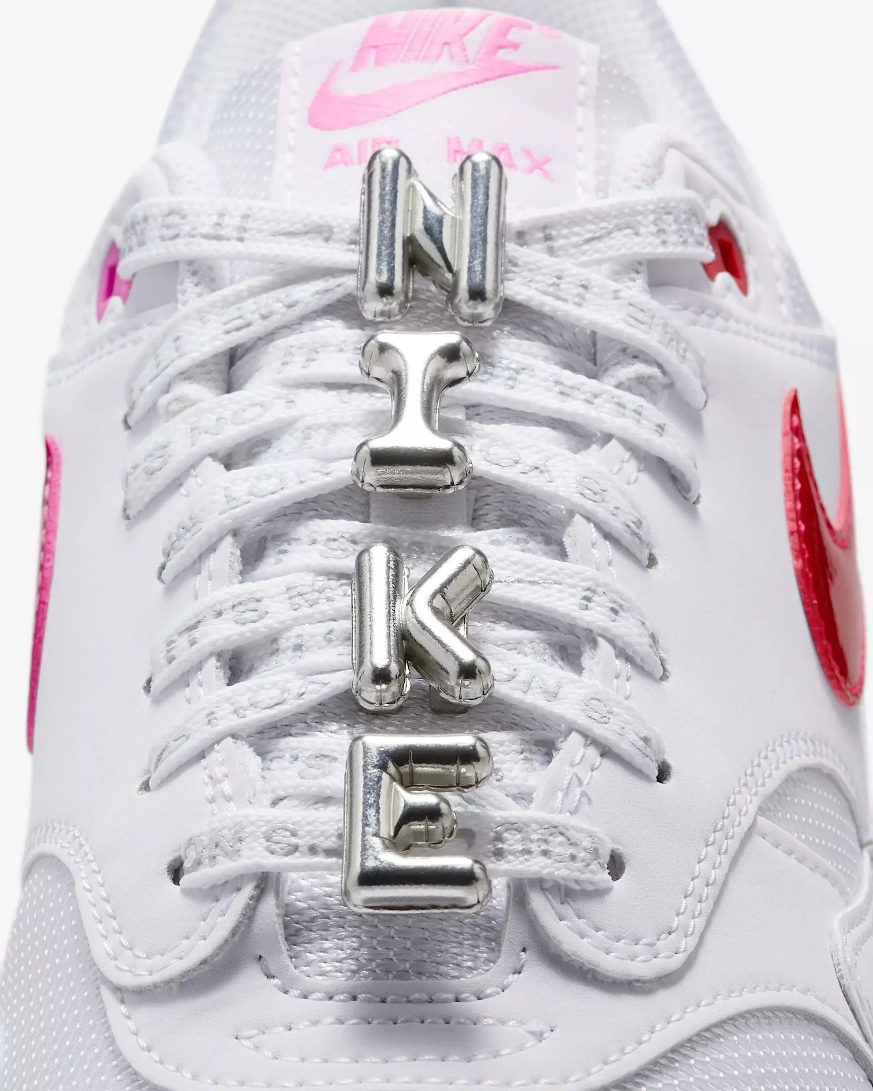 Nike Air Max 1 Premium "White/Playful Pink/University Red" Men's Shoe - WHITE/PINK/RED