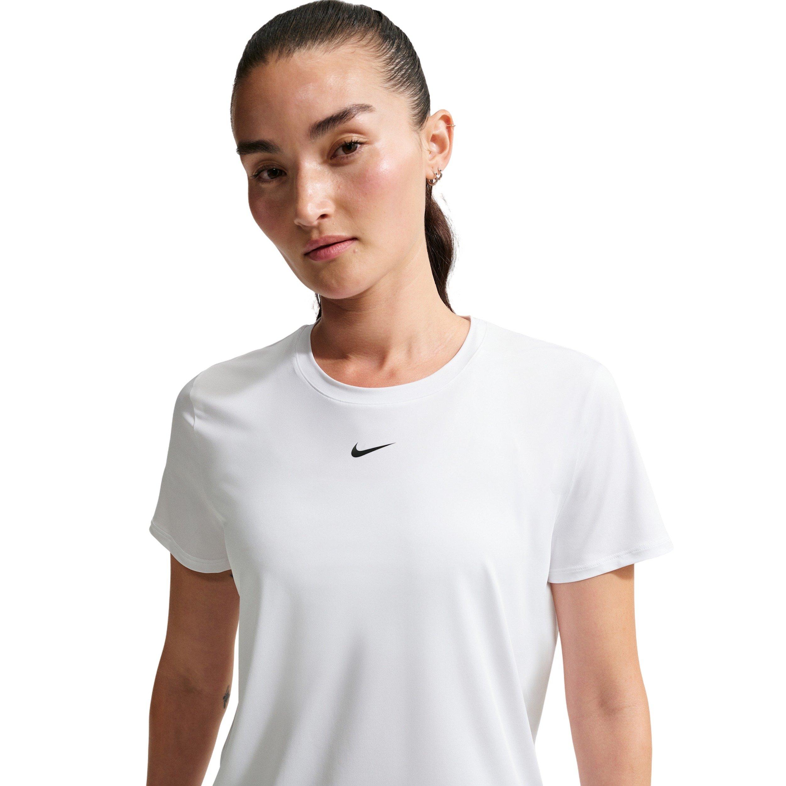 Nike Women's One Classic Dri-FIT Short-Sleeve Top - White - WHITE Thumbnail View 1