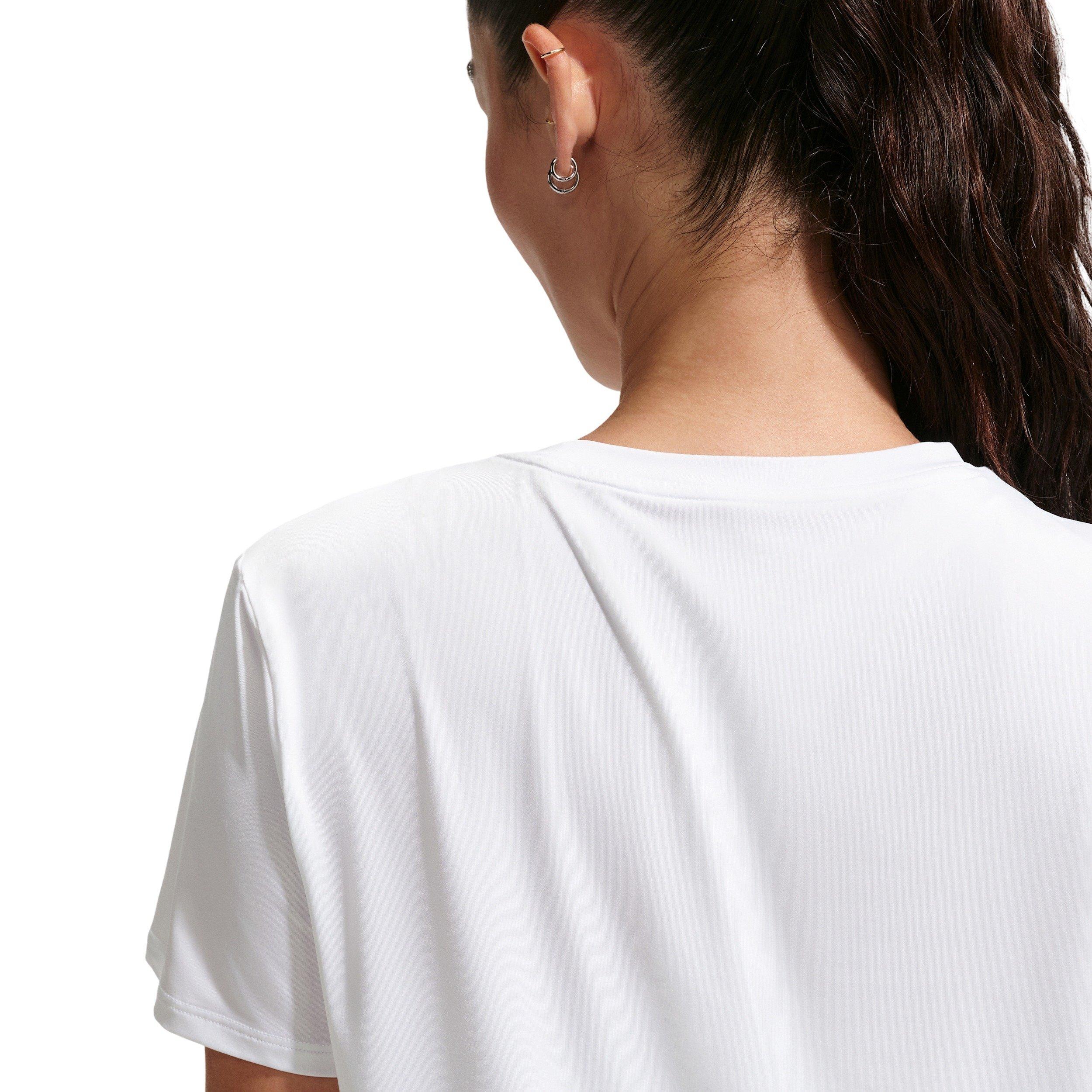 Nike Women's One Classic Dri-FIT Short-Sleeve Top - White - WHITE Thumbnail View 2