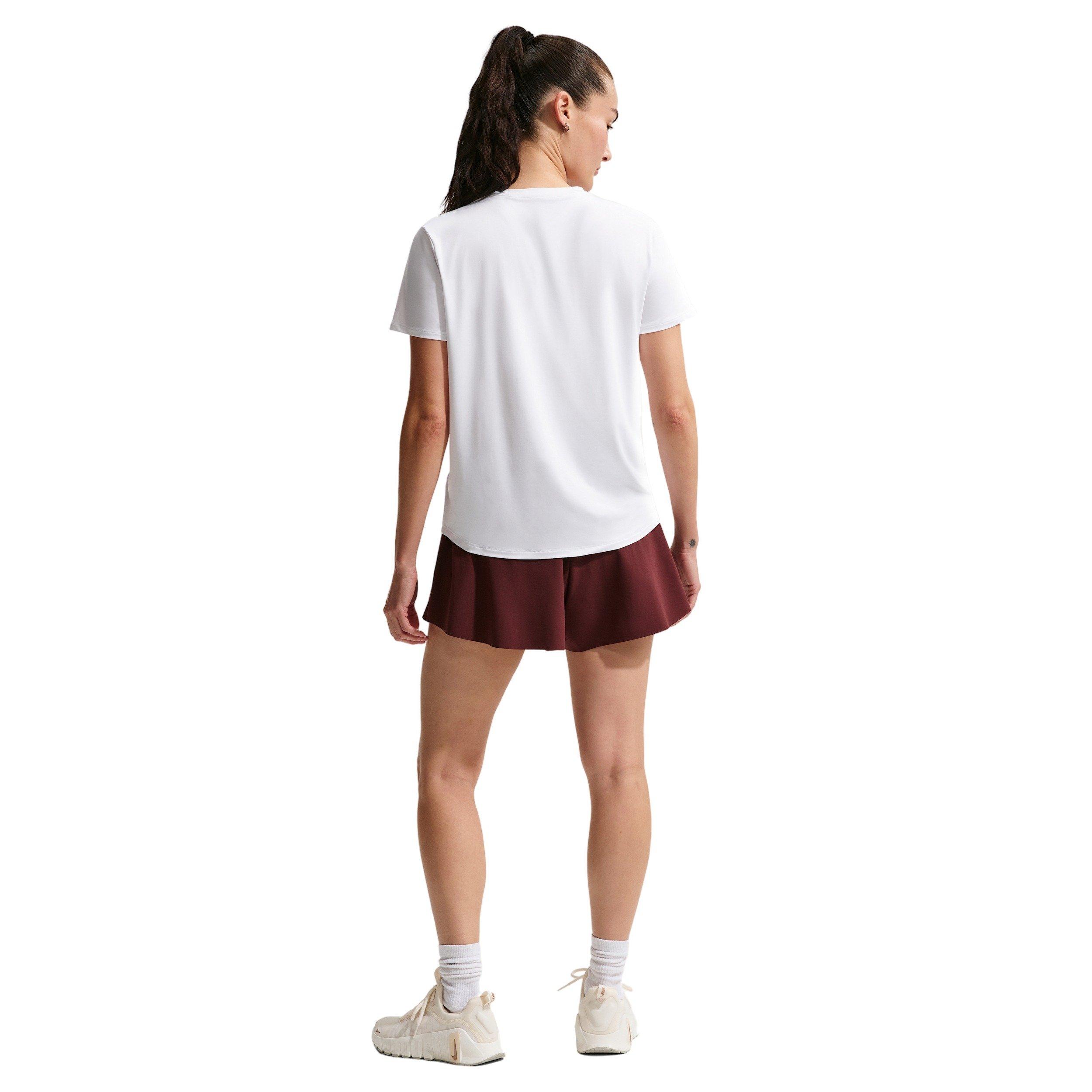 Nike Women's One Classic Dri-FIT Short-Sleeve Top -White - WHITE Thumbnail View 5