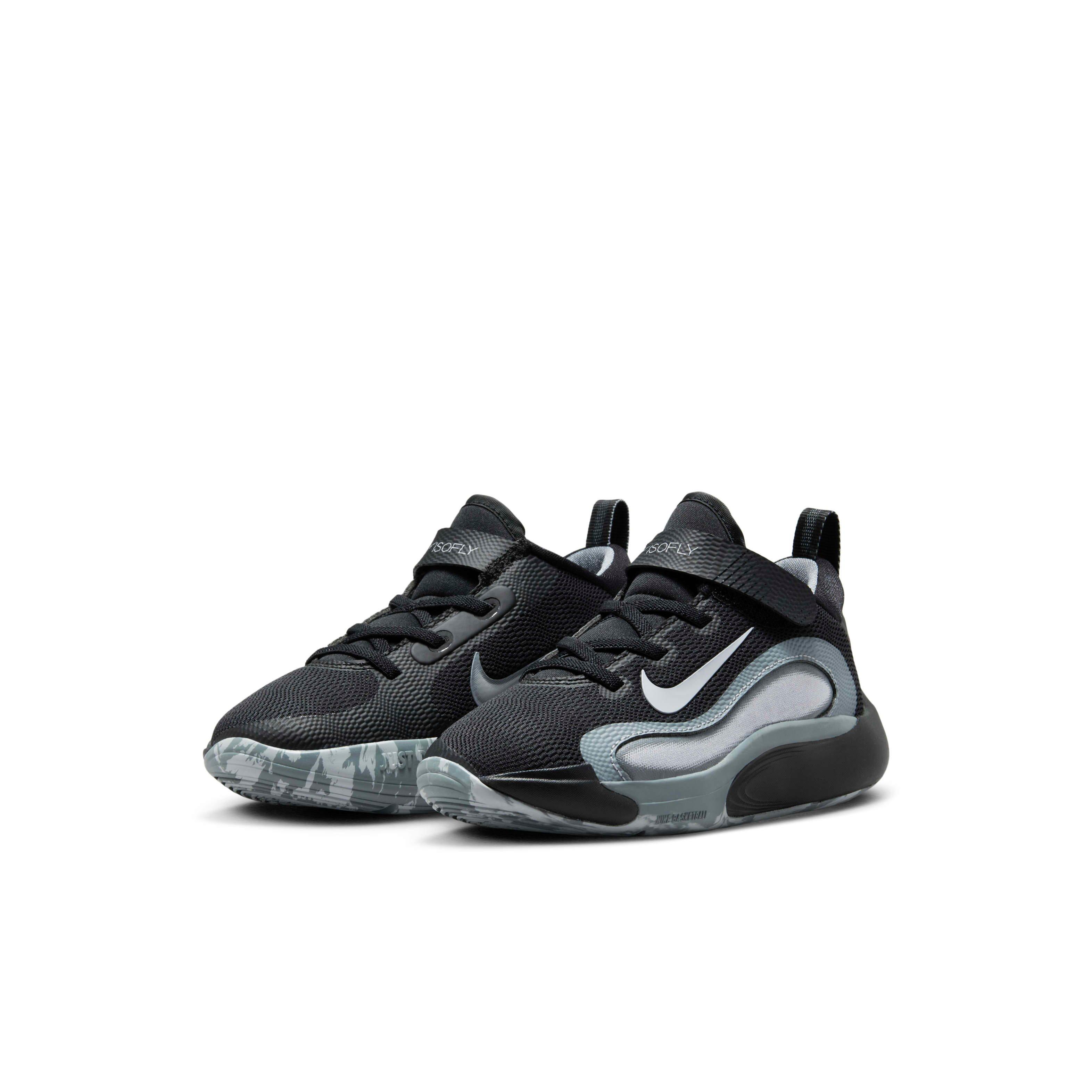 Nike IsoFly Preschool Boys' "Black/Cool Grey/White/Wolf Grey" Basketball Shoe