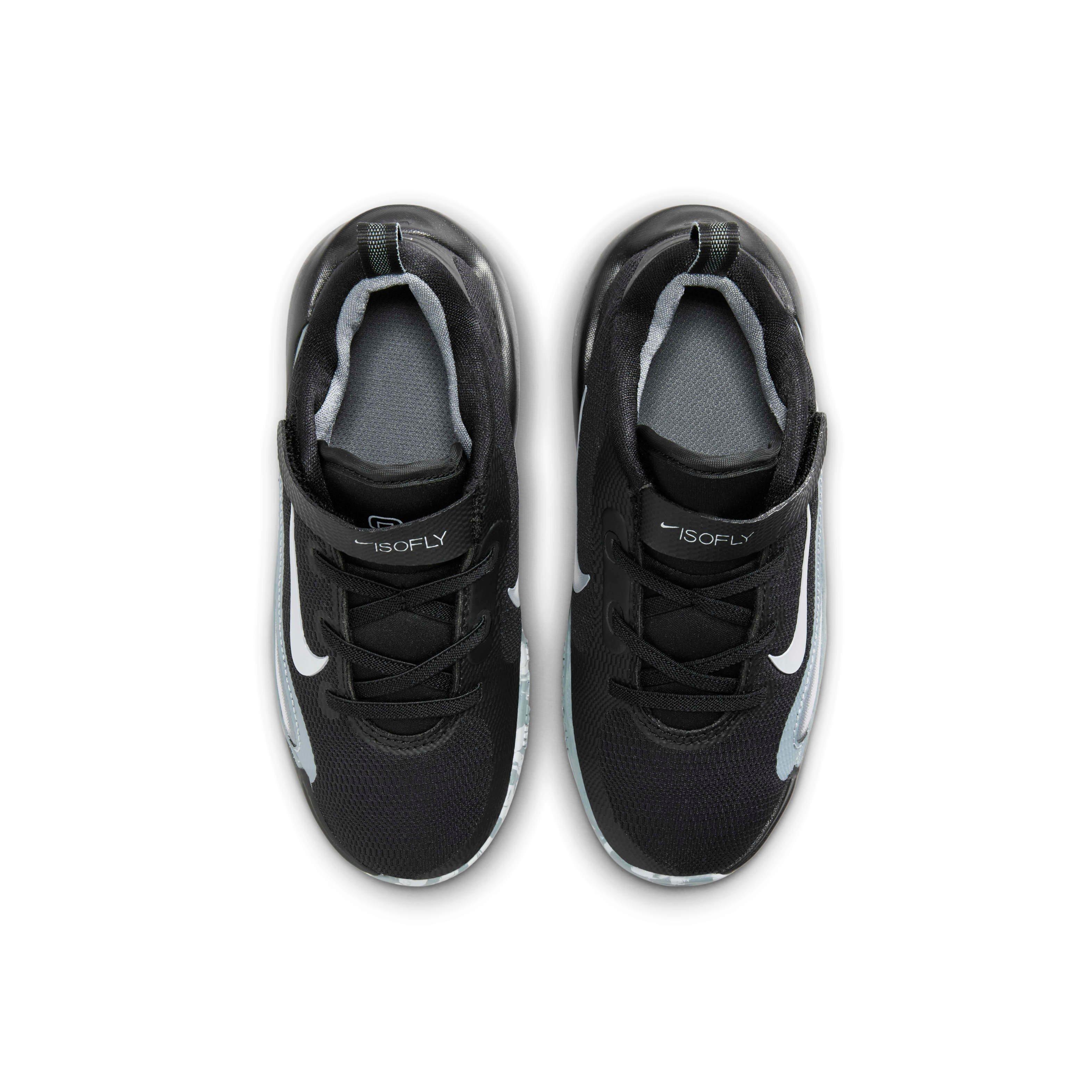 Nike IsoFly Preschool Boys' "Black/Cool Grey/White/Wolf Grey" Basketball Shoe