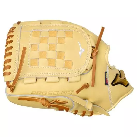 Mizuno GPSF-10D Pro Select FP Premium 12" Pitcher Softball Glove LHT - CAMEL