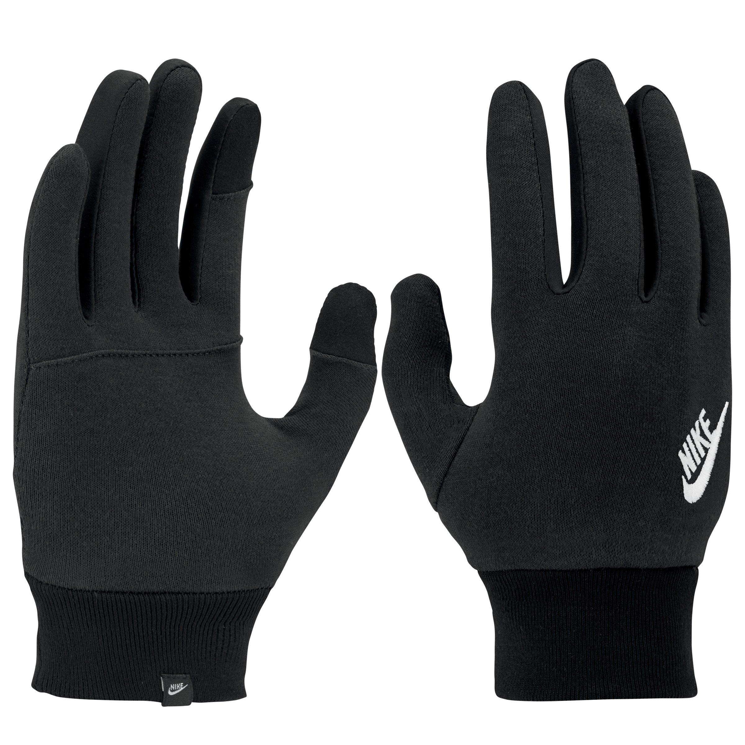 Nike Big Kids' Club Fleece 2.0 Gloves - BLACK/BLACK/WHITE Thumbnail View 1